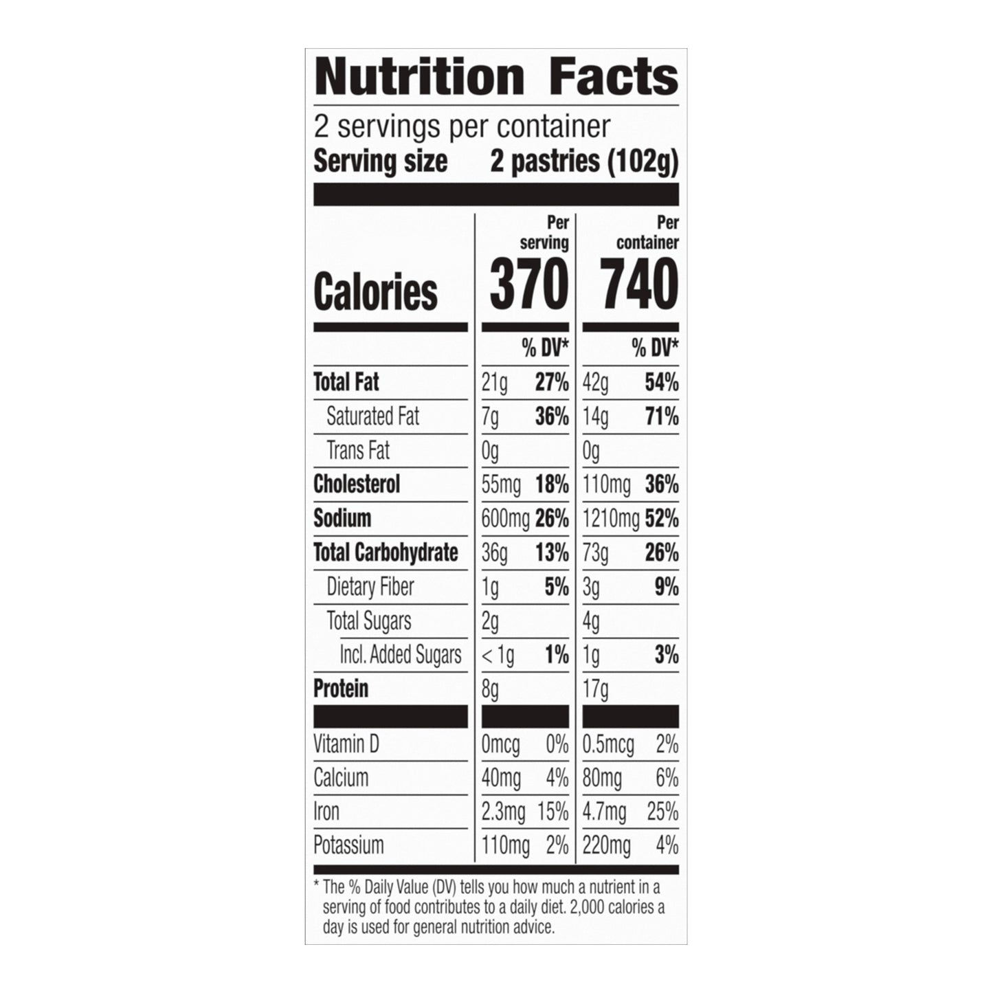 Pillsbury Sausage Toaster Scrambles, Frozen Breakfast Pastries, 4 ct, 7.2 oz