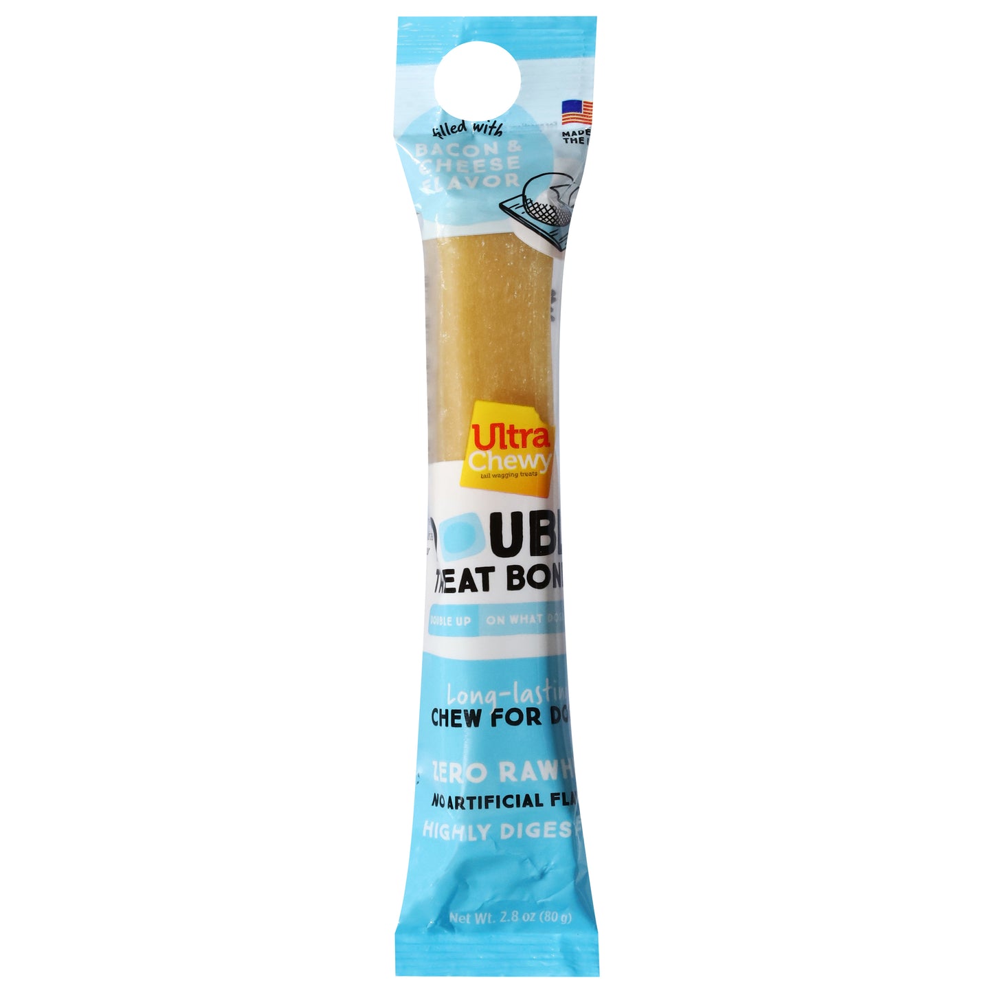 Ultra Chewy Double Bacon & Cheese Flavor Treat Bone 2.8 oz