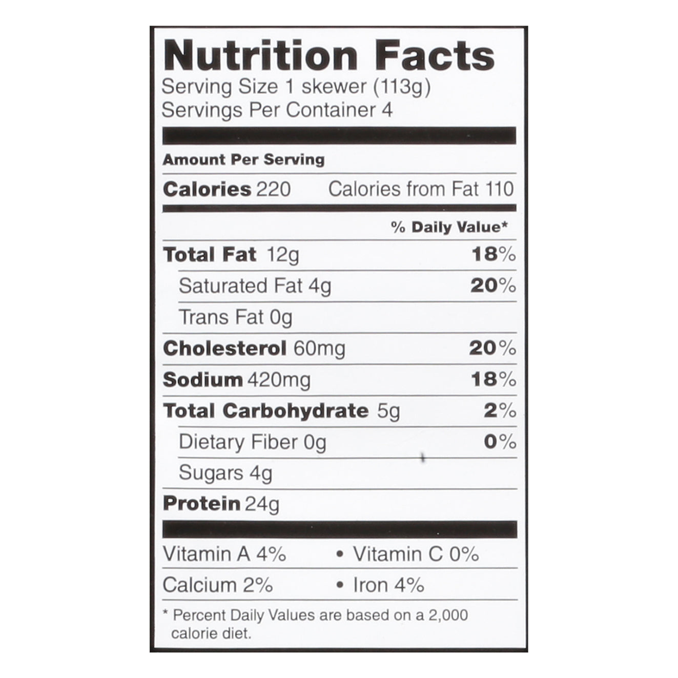 Marcangelo Smoky Bbq Flavor Pork Sirloin Skewers 4 - 4 oz Skewers