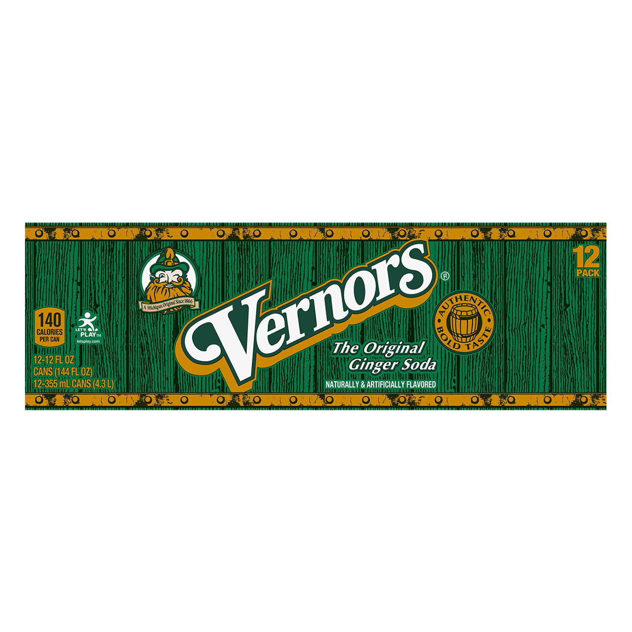 Vernors The Original Ginger Soda 12 - 12 fl oz Cans