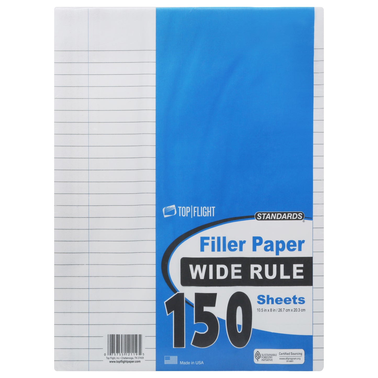 Top Flight Standards Wide Rule Filler Paper 1 ea