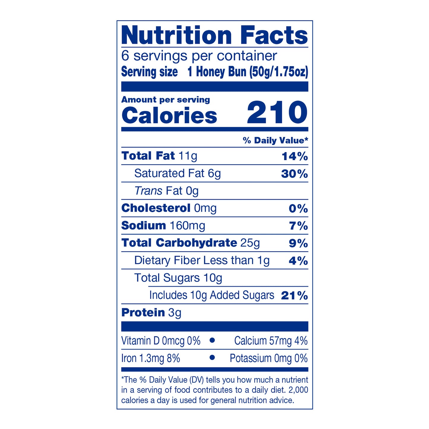 Tastykake Glazed Honey Buns, 6 Count, Individually Wrapped Pastry Snacks