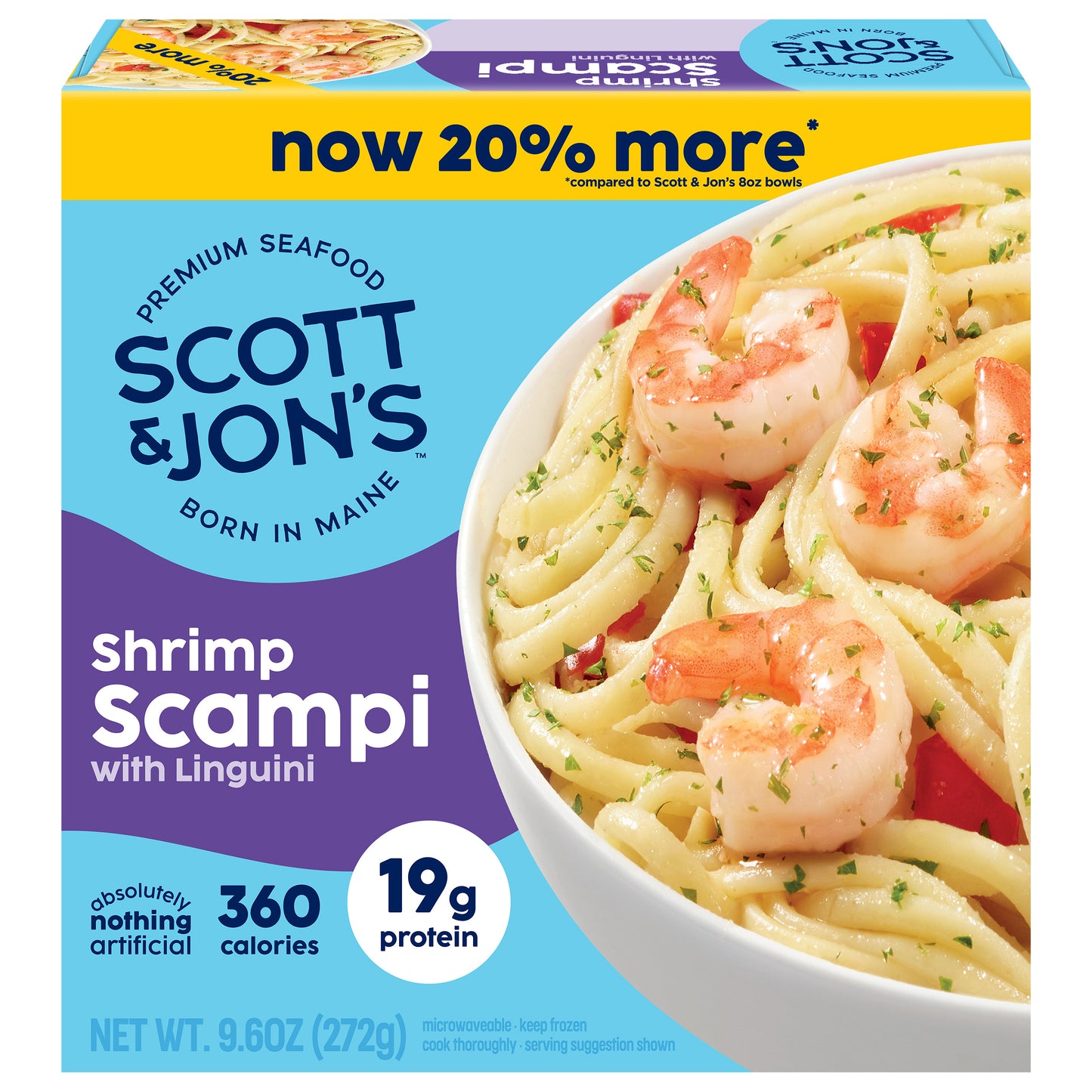 Scott & Jon's Shrimp Scampi with Linguini 9.6 oz Frozen Meal
