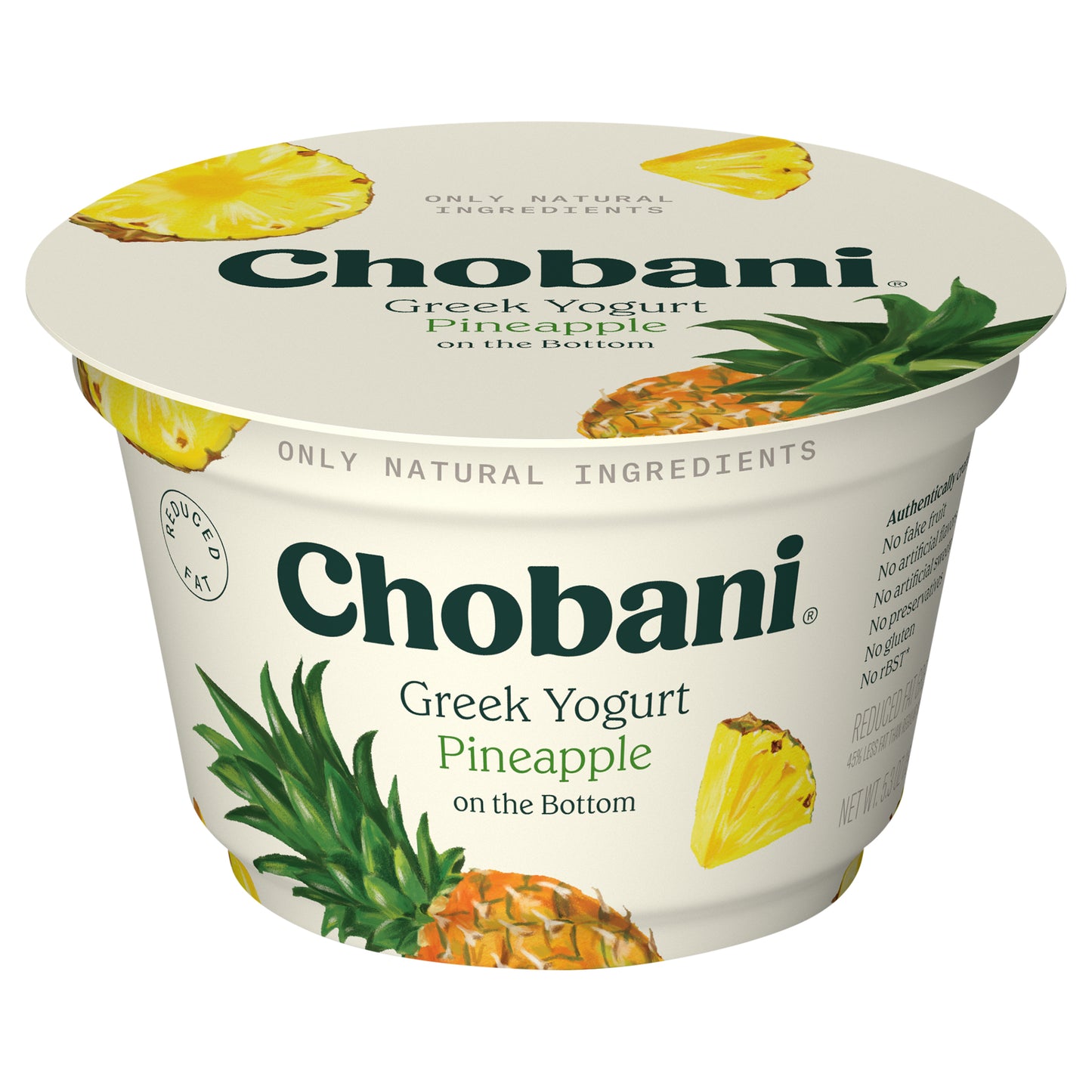 Chobani® Low-Fat Greek Yogurt Pineapple on the Bottom 5.3oz