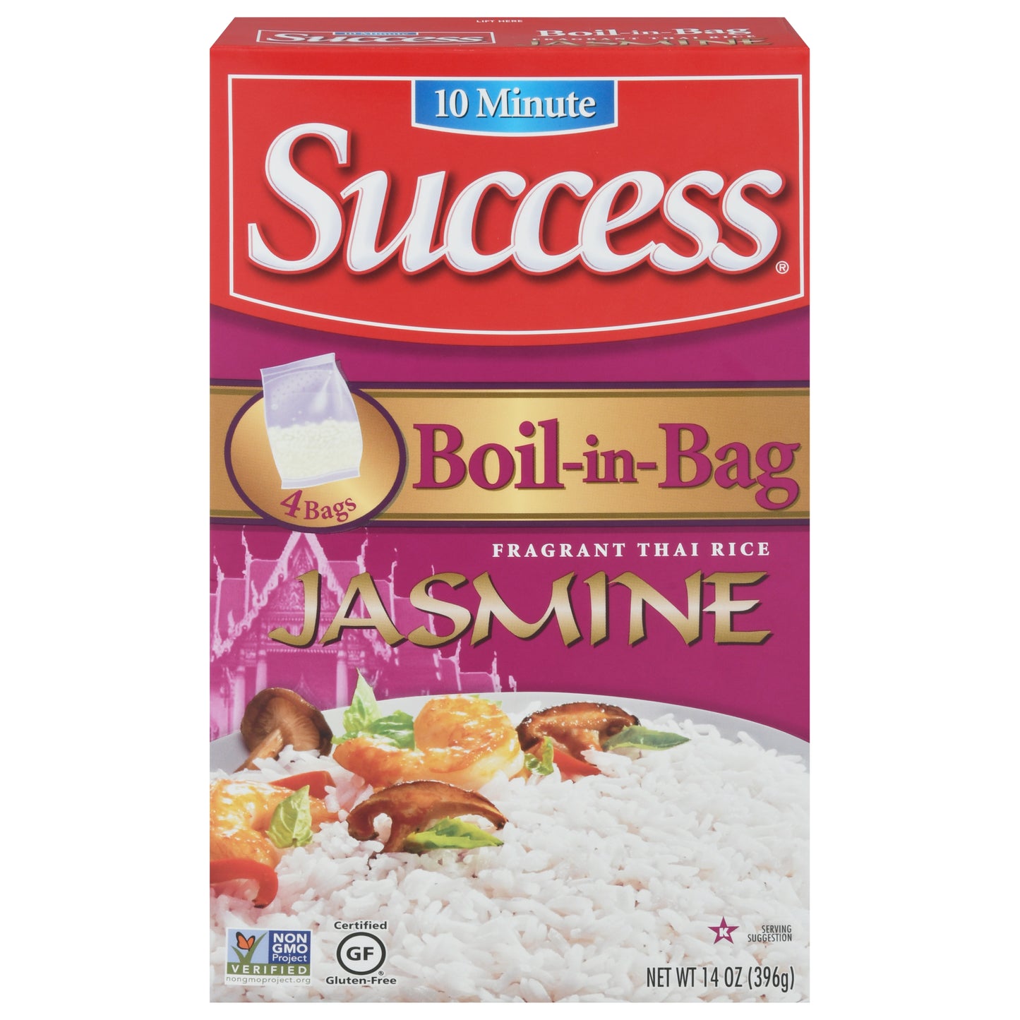 Success Boil-in-Bag Jasmine Fragrant Thai Rice 4 ea