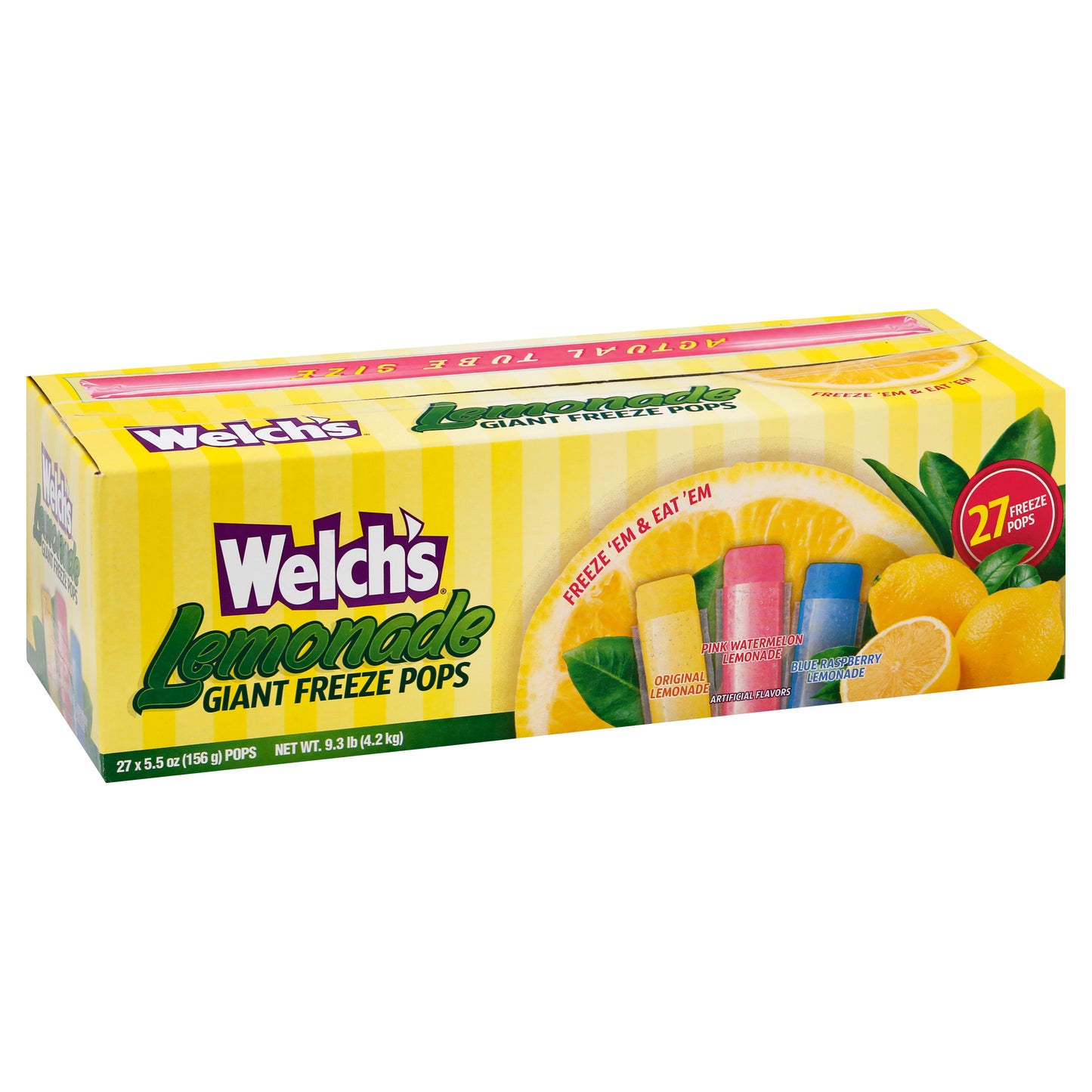 Welch's Giant Lemonade Freeze Pops 27 ea