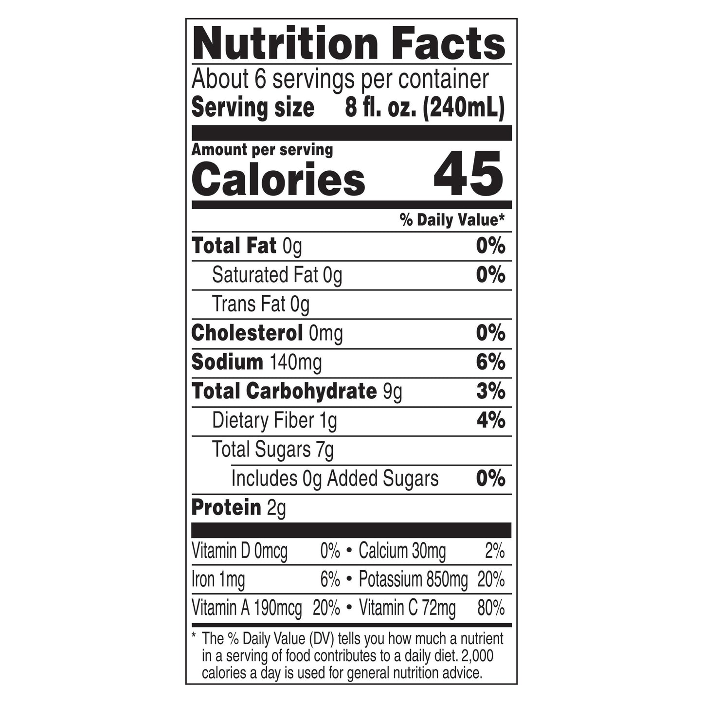 V8 Low Sodium Original 100% Vegetable Juice 46 fl oz