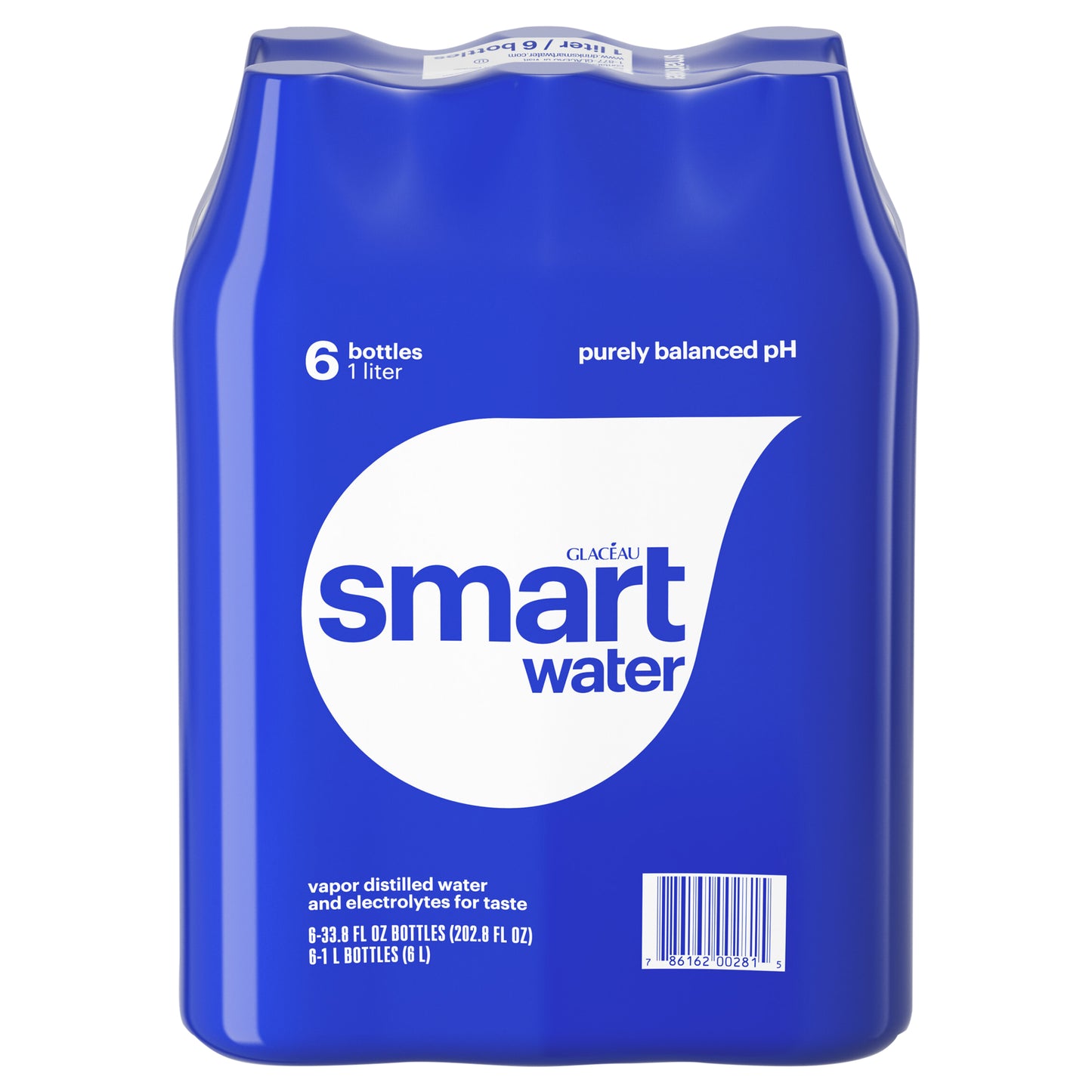 smartwater nutrient-enhanced water Bottles, 33.8 fl oz, 6 Pack