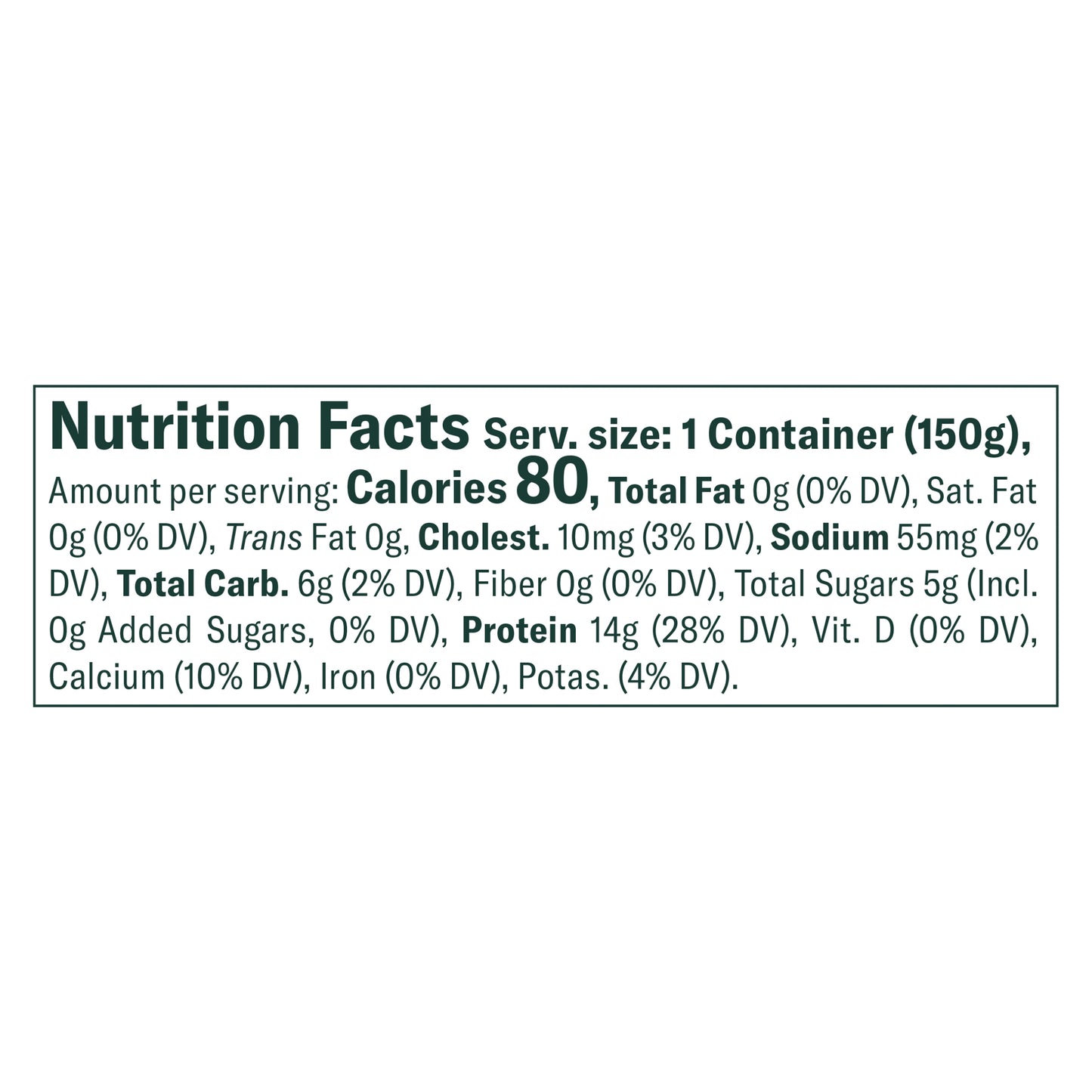 Chobani® Non-Fat Plain Greek Yogurt 5.3oz