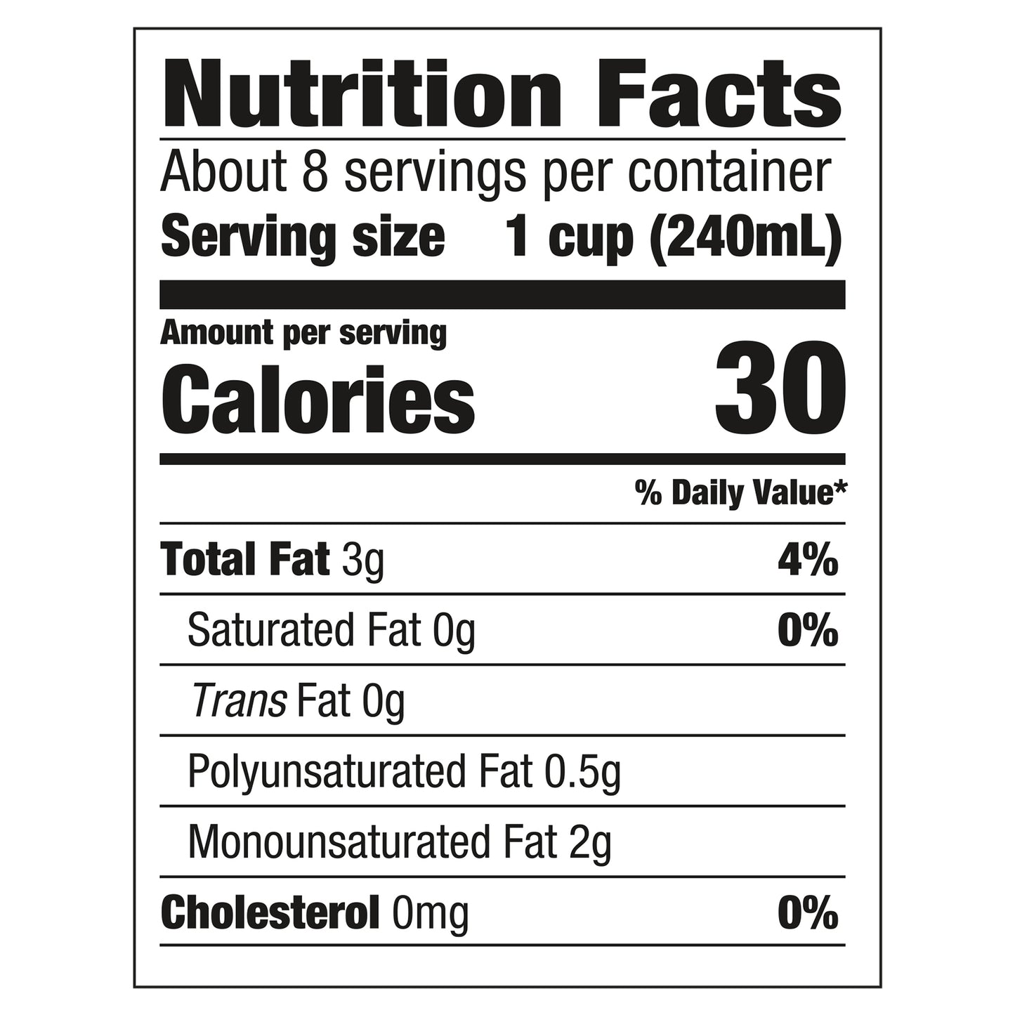 Silk Almond Milk, Unsweet, Dairy Free, Gluten Free, 64 FL OZ Half Gallon