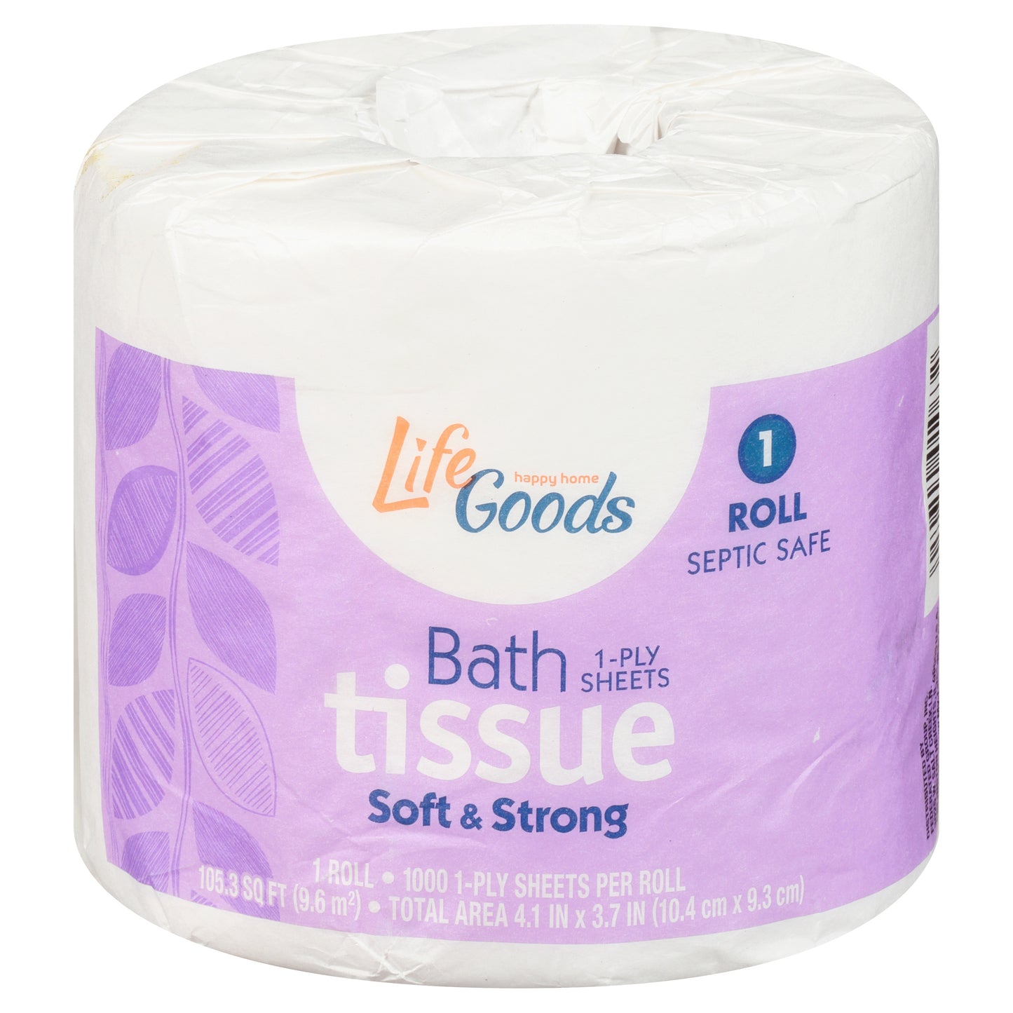 Life Goods 1-Ply Sheets Soft & Strong Bath Tissue 1 ea