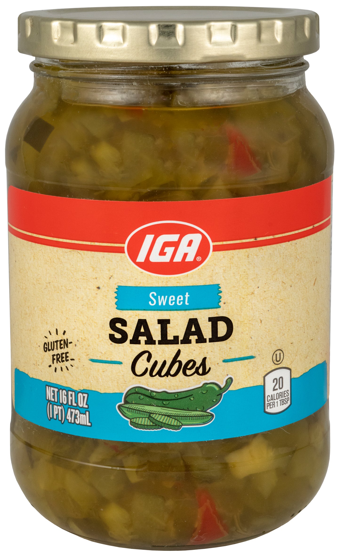 PICKLES SWEET SALAD CUBES 16 OZ