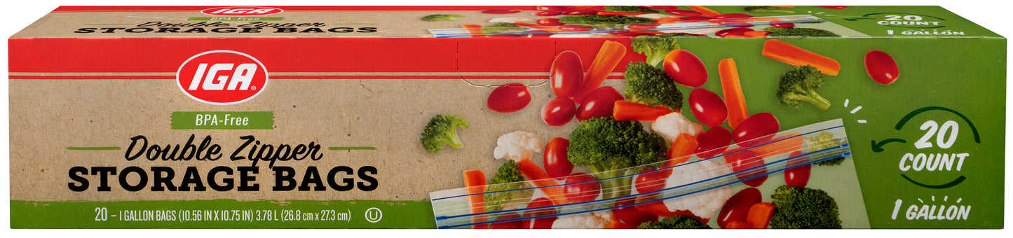 STORAGE BAGS S&S 20 CT 1 GAL