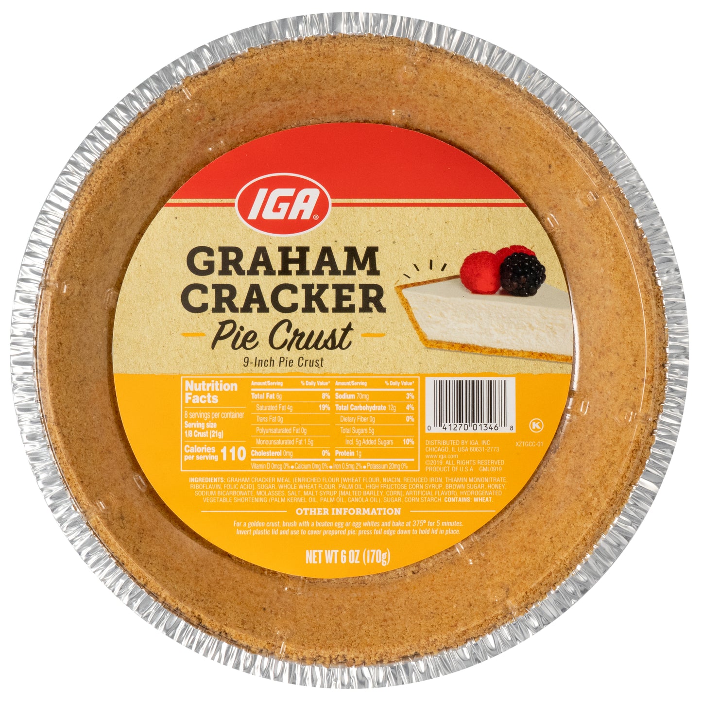PIE CRUST GRAHAM CRACKER 9-INCH 6 OZ