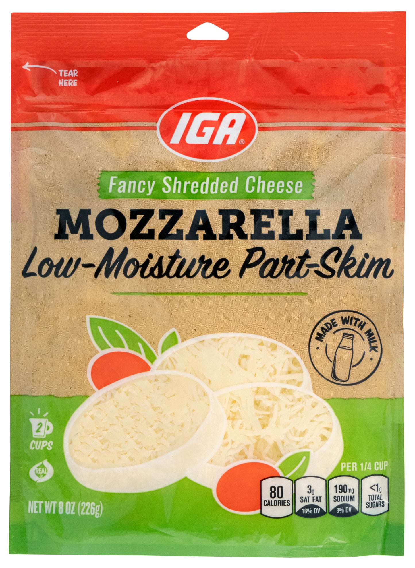 SHREDDED MOZZARELLA FANCY CHEESE 8 OZ