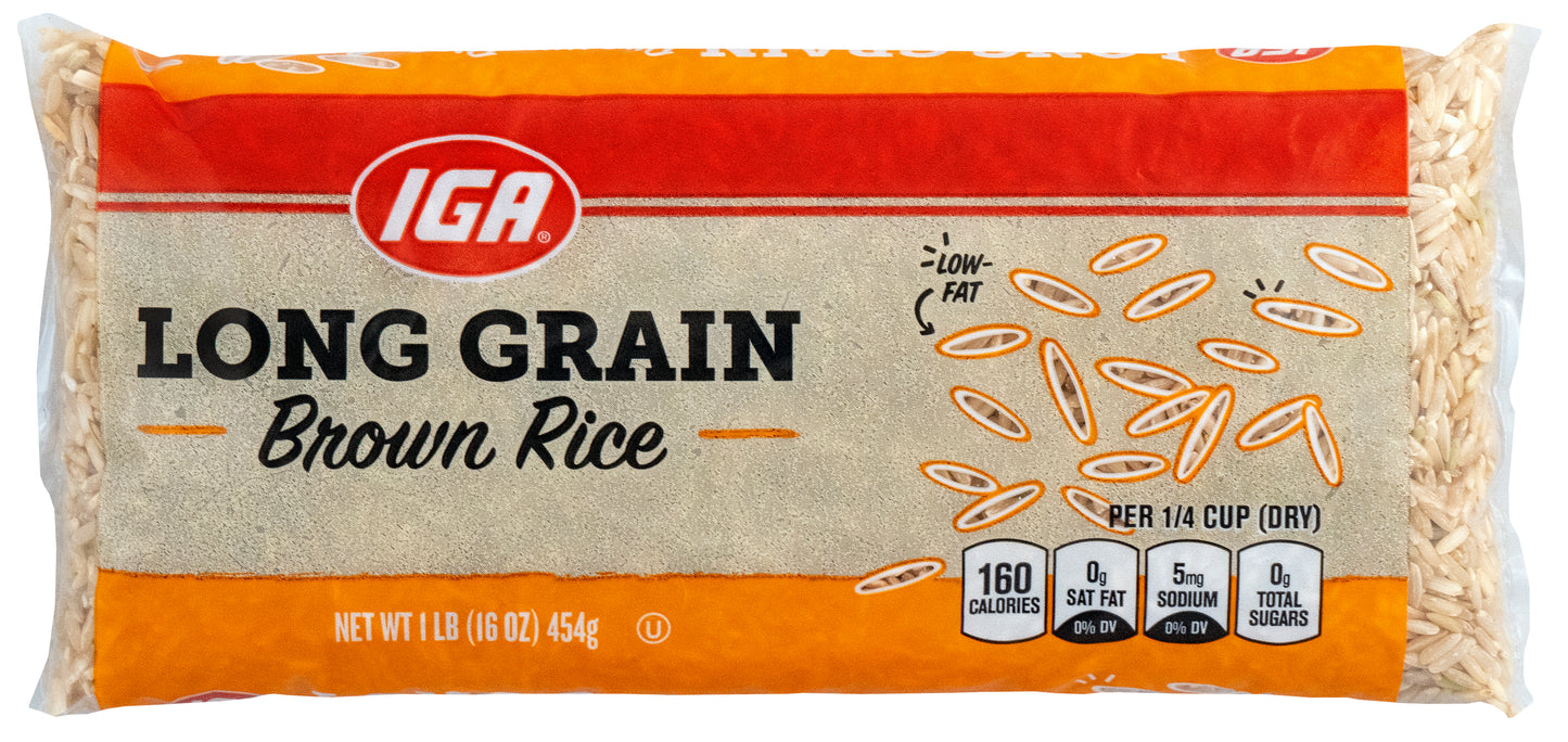 RICE BROWN LONG GRAIN 1 LB BAG