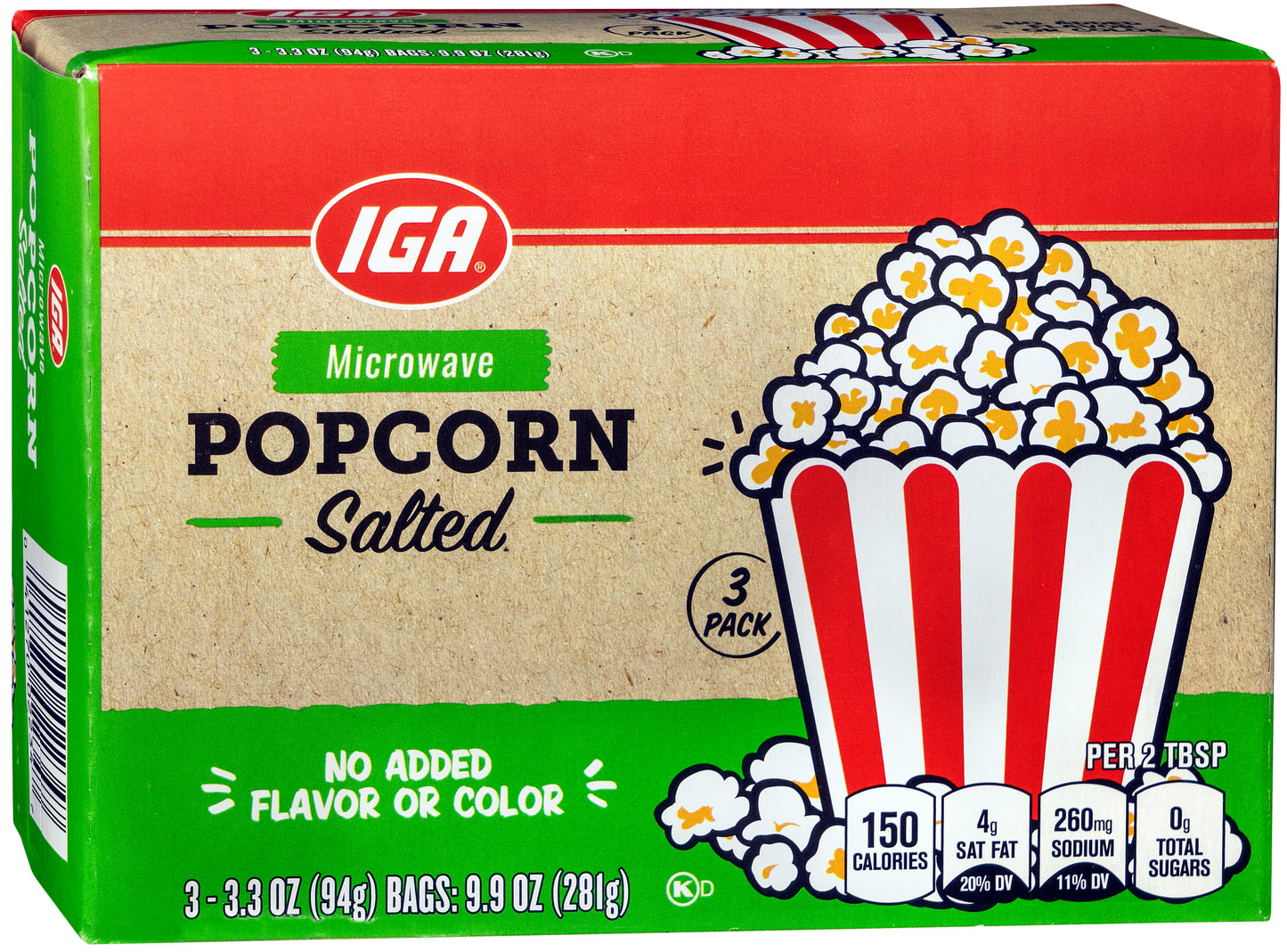 POPCORN MICROWAVE NATURAL 3 PACK BOX