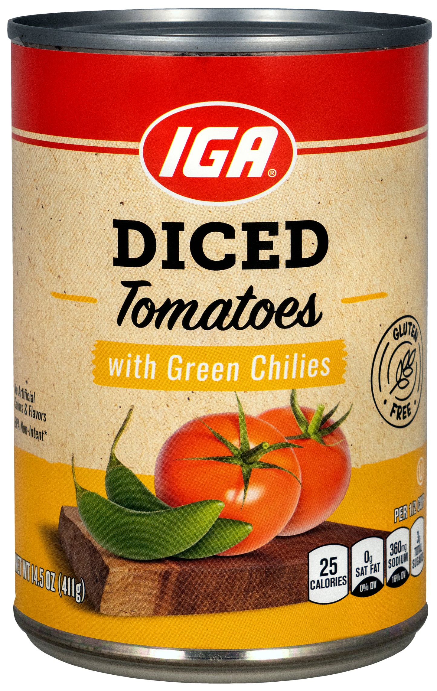 TOMATOES DICED GREEN CHILIES 14.5 OZ