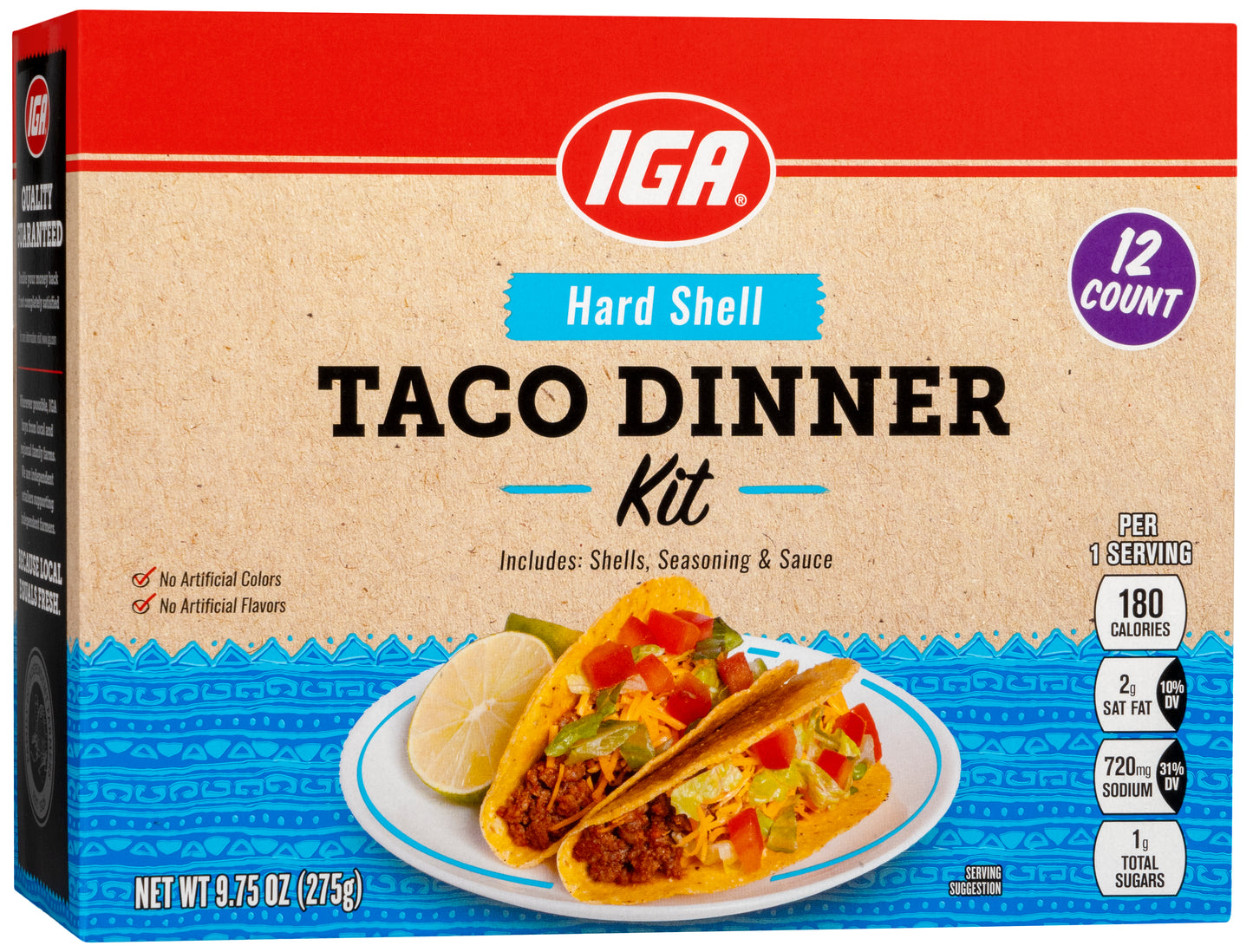 TACO DINNER KIT 12 CT 9.75 OZ BOX