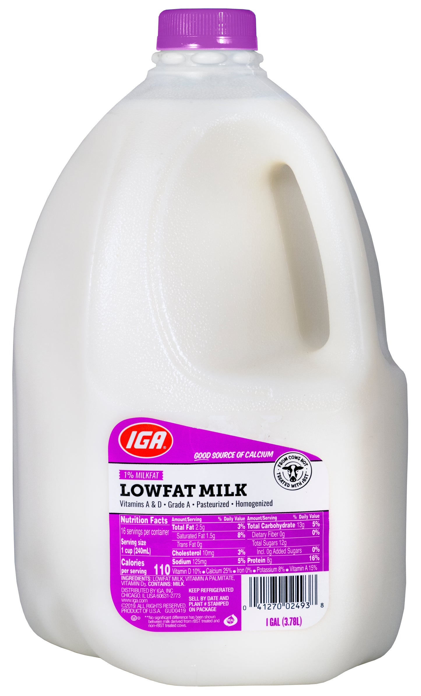 MILK 1% LOWFAT LABEL GAL