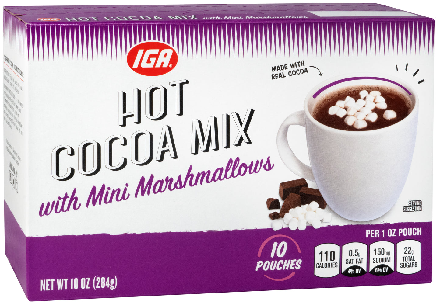 COCOA HOT INSTANT 10 CT MINI MARSHMALLOWS 10 OZ