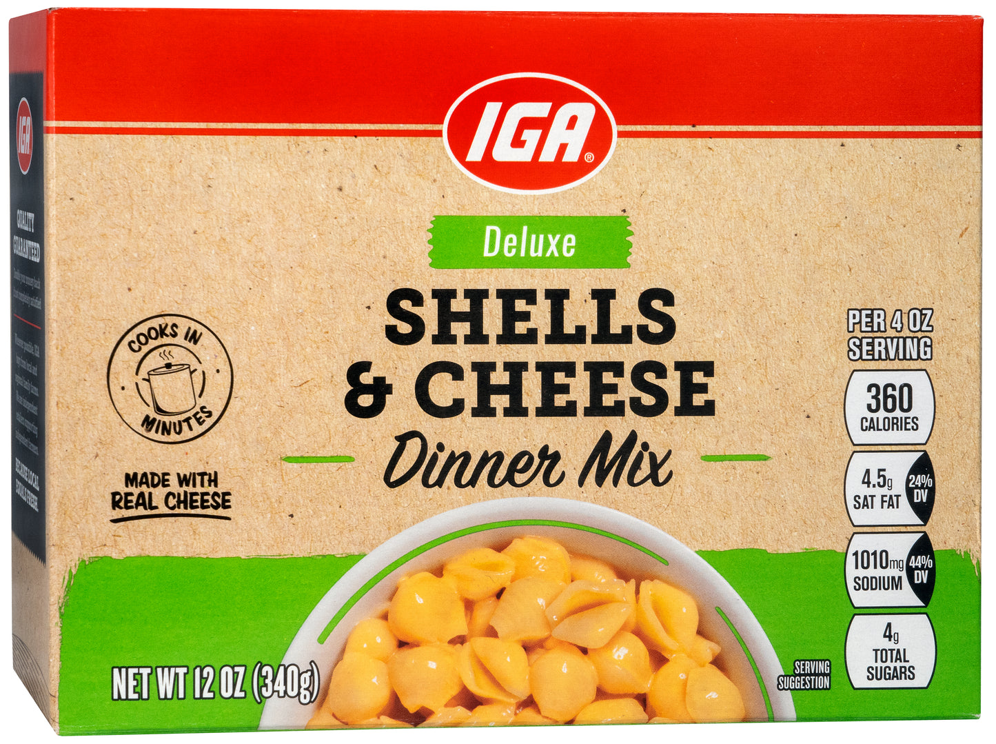 SHELLS & CHEESE DINNER DELUXE 12 OZ