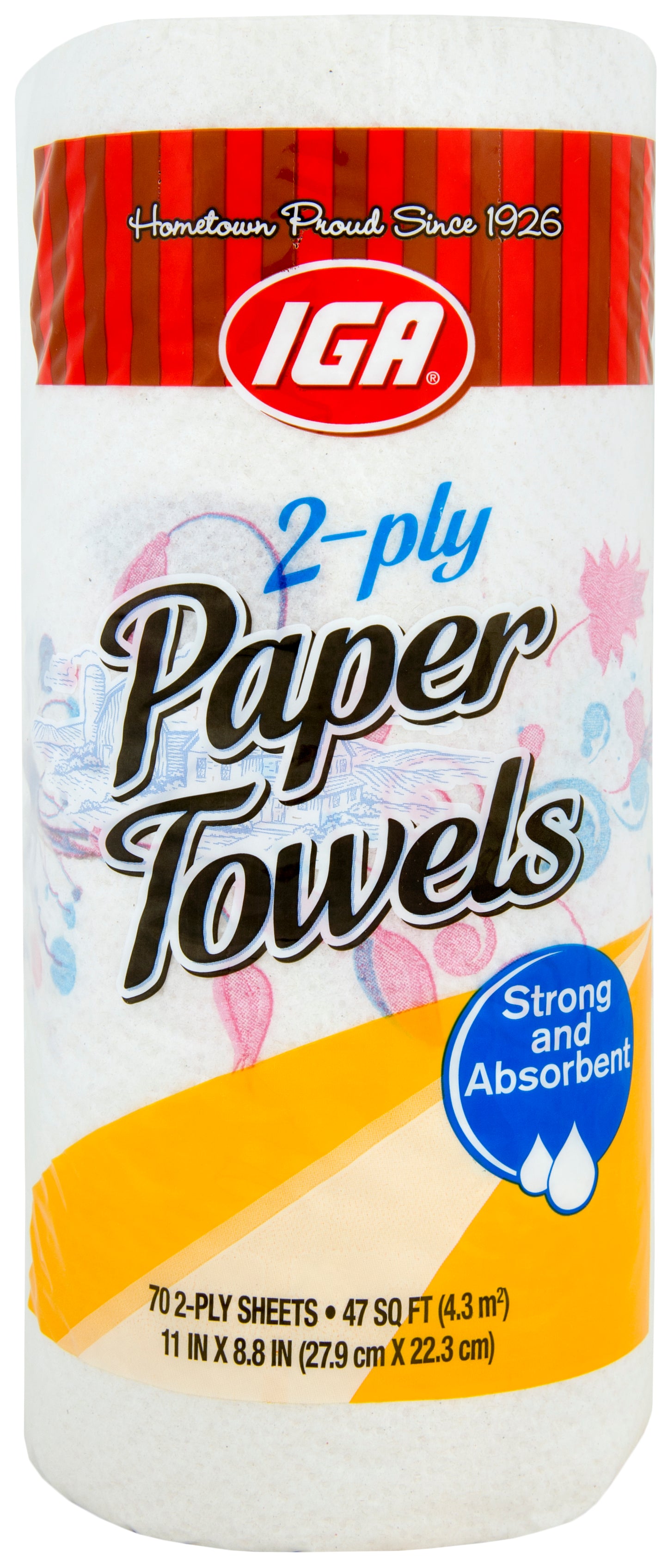 TOWELS PAPER 2 PLY 1 ROLL 70 CT