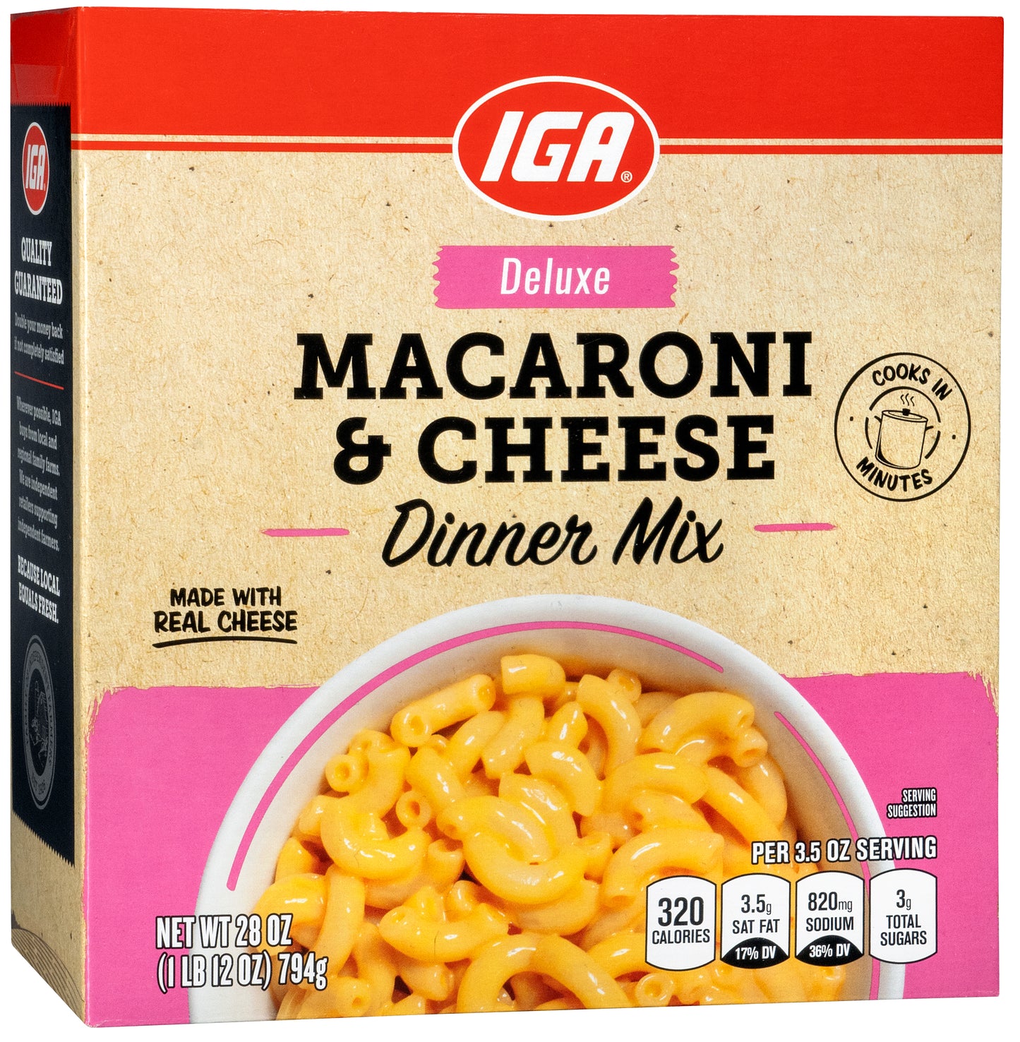 MAC AND CHEESE DINNER MIX DELUXE 28 OZ