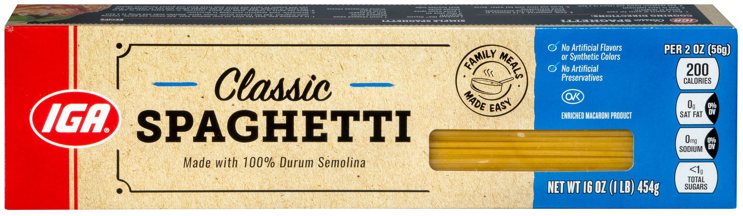 SPAGHETTI CLASSIC 16 OZ BOX