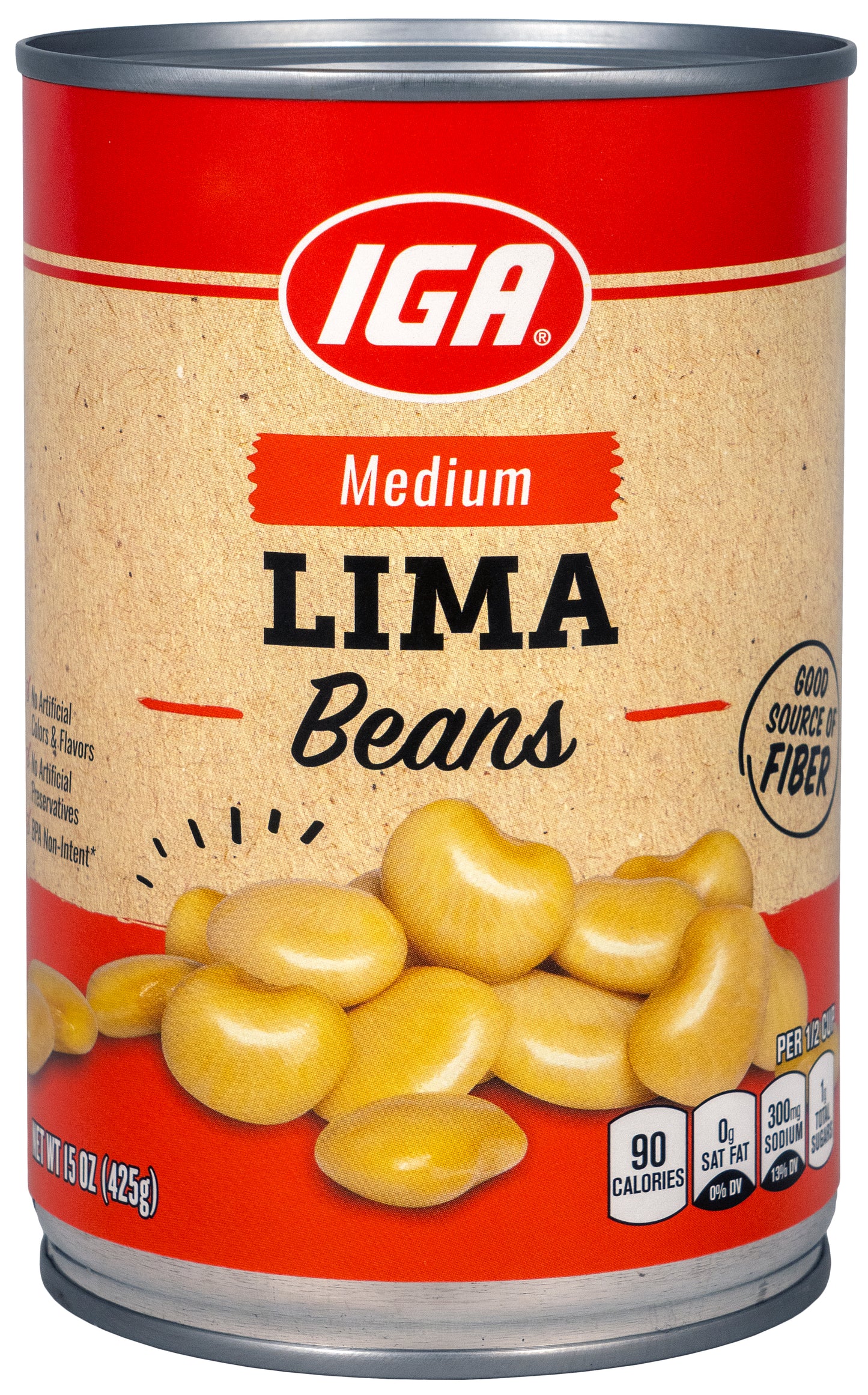 BEANS LIMA MEDIUM 15 OZ
