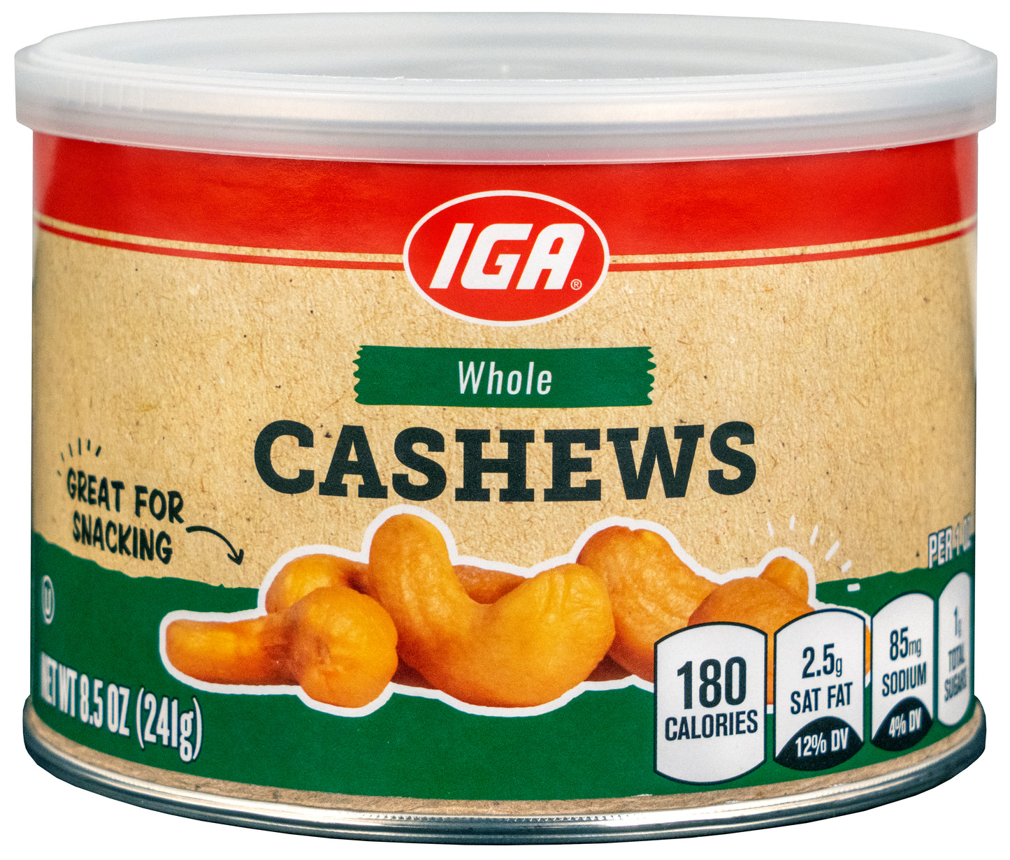 CASHEWS WHOLE CAN 8.5 OZ