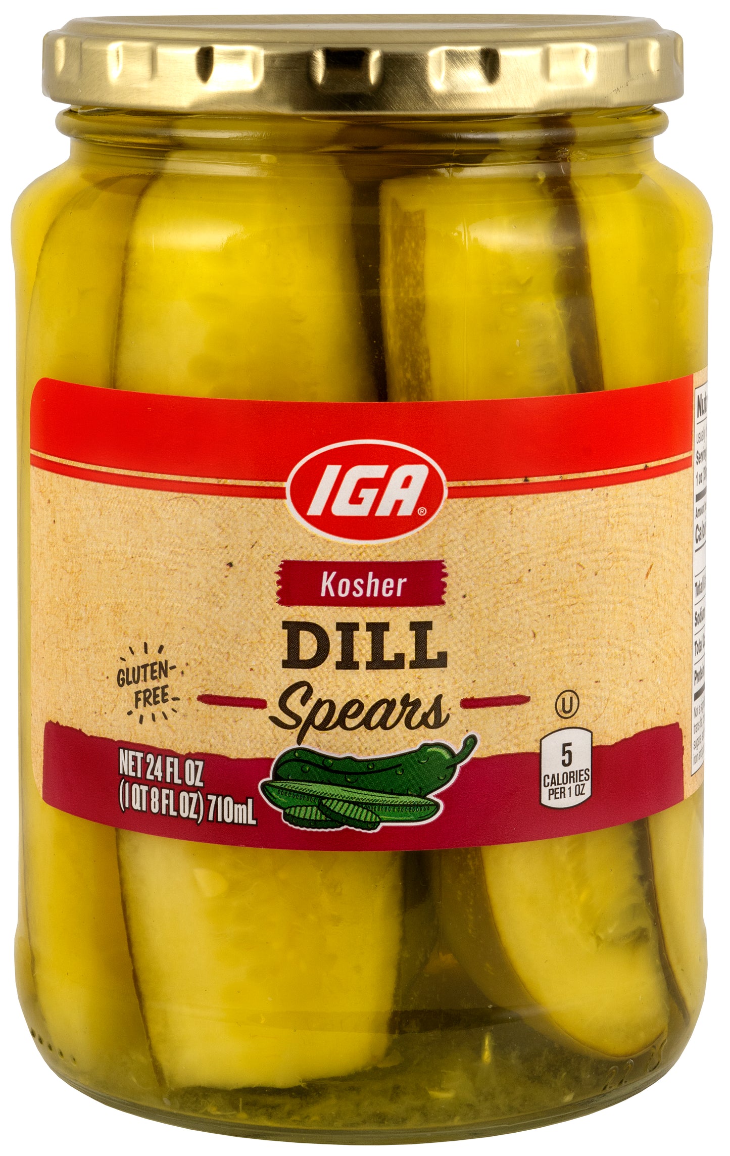 PICKLES DILL SPEARS KOSHER 24 OZ