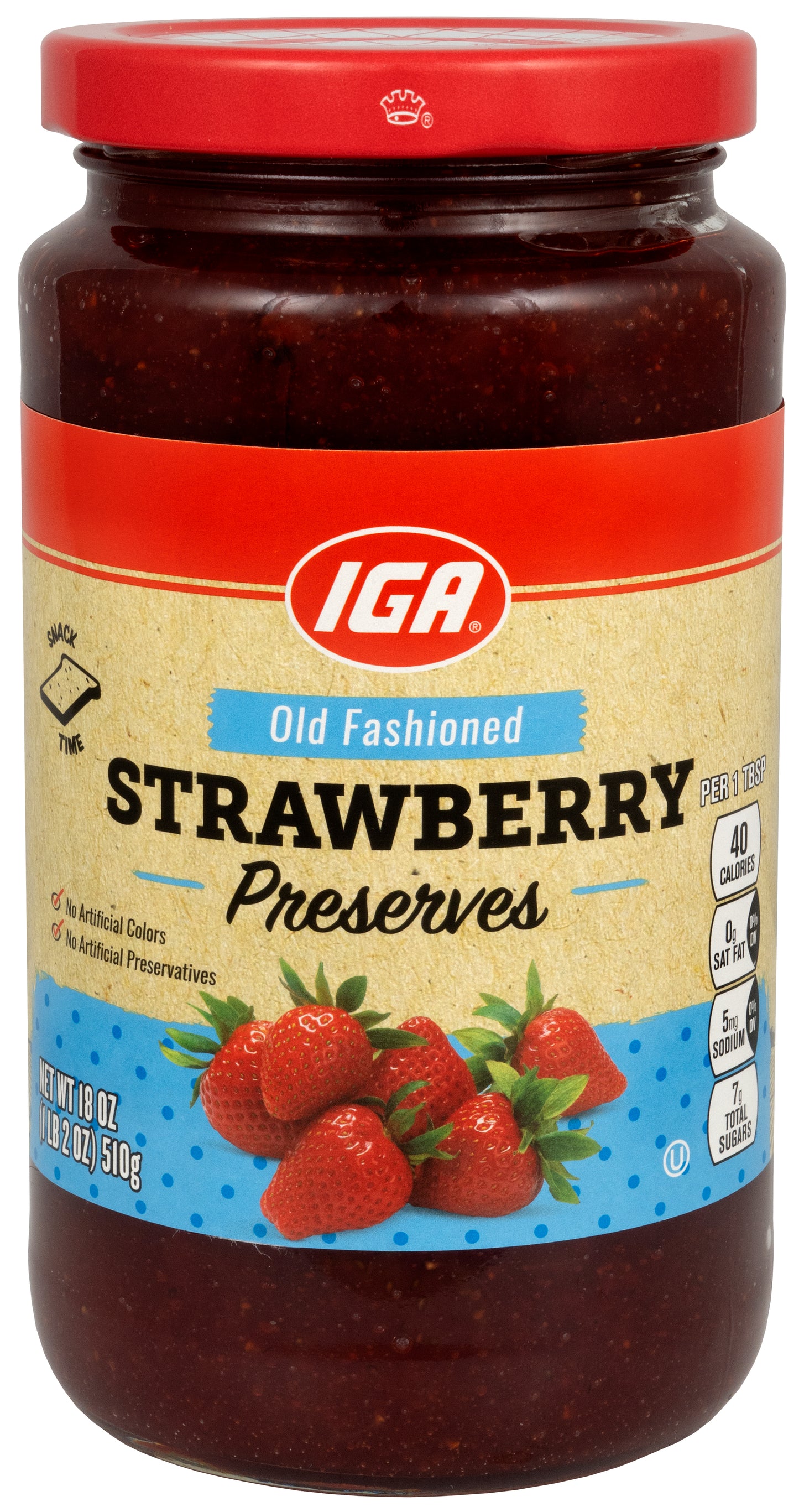 STRAWBERRY PRESERVES OLD FASHIONED 18 OZ