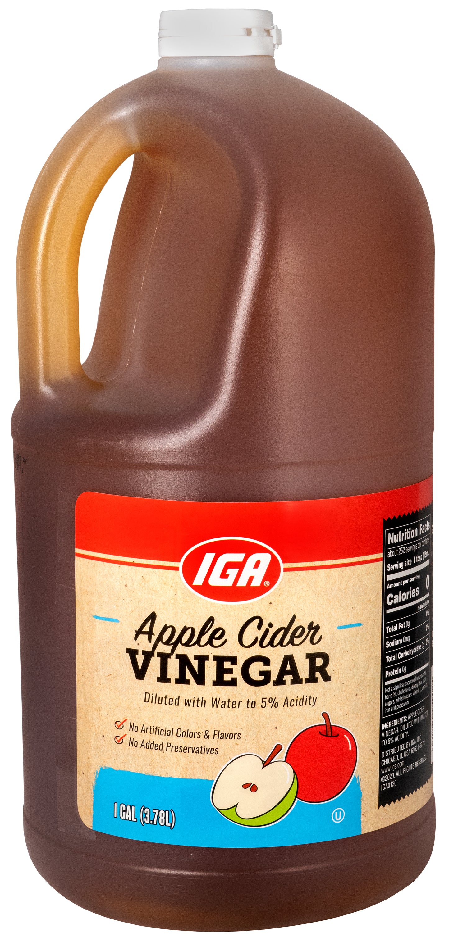 VINEGAR APPLE CIDER 5 PERCENT 128 OZ