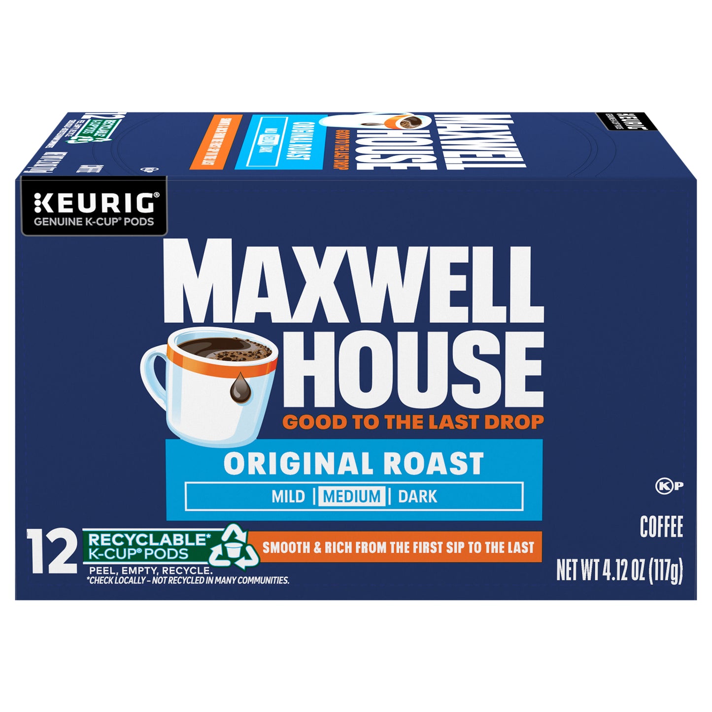 Maxwell House Original Roast Medium Roast K-Cup® Coffee Pods, 12 ct. Box