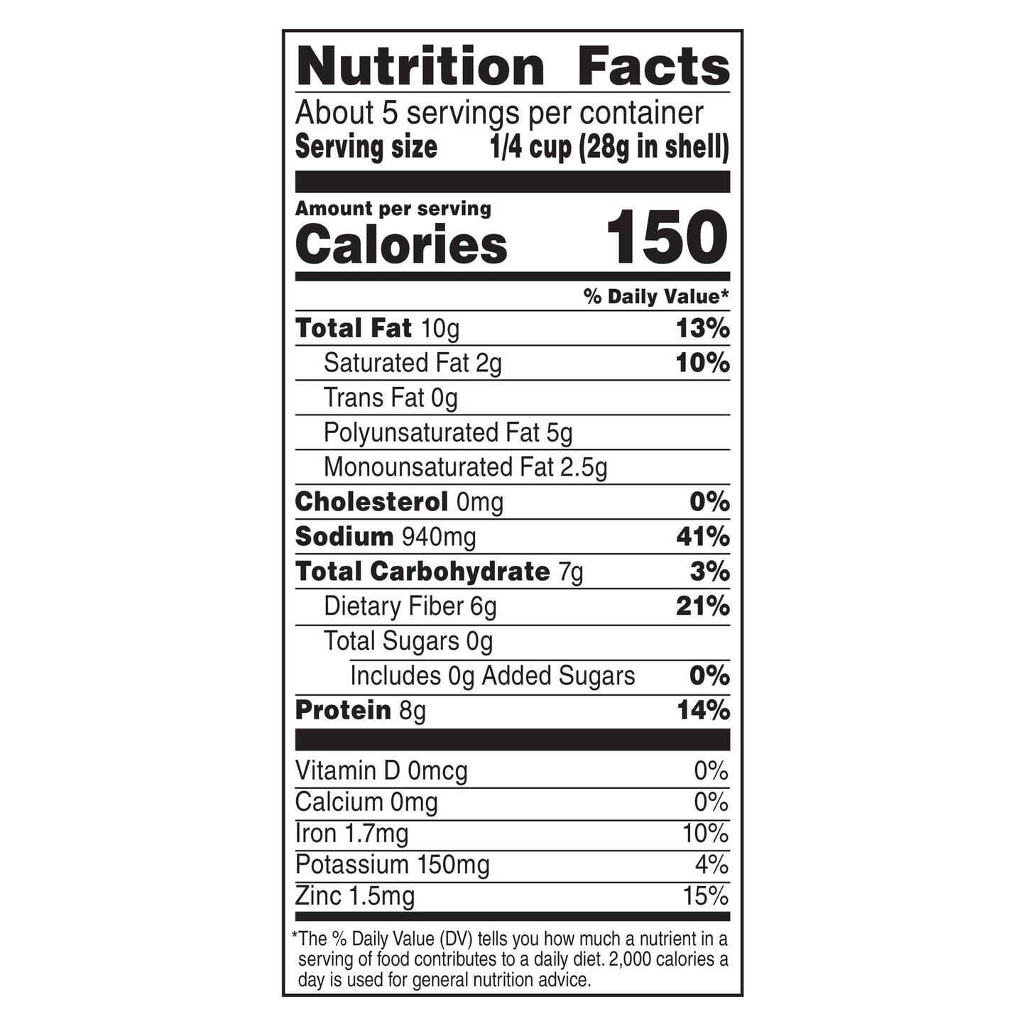 David Roasted and Salted Pumpkin Seeds, Keto Friendly Snack, 5 oz. Bag