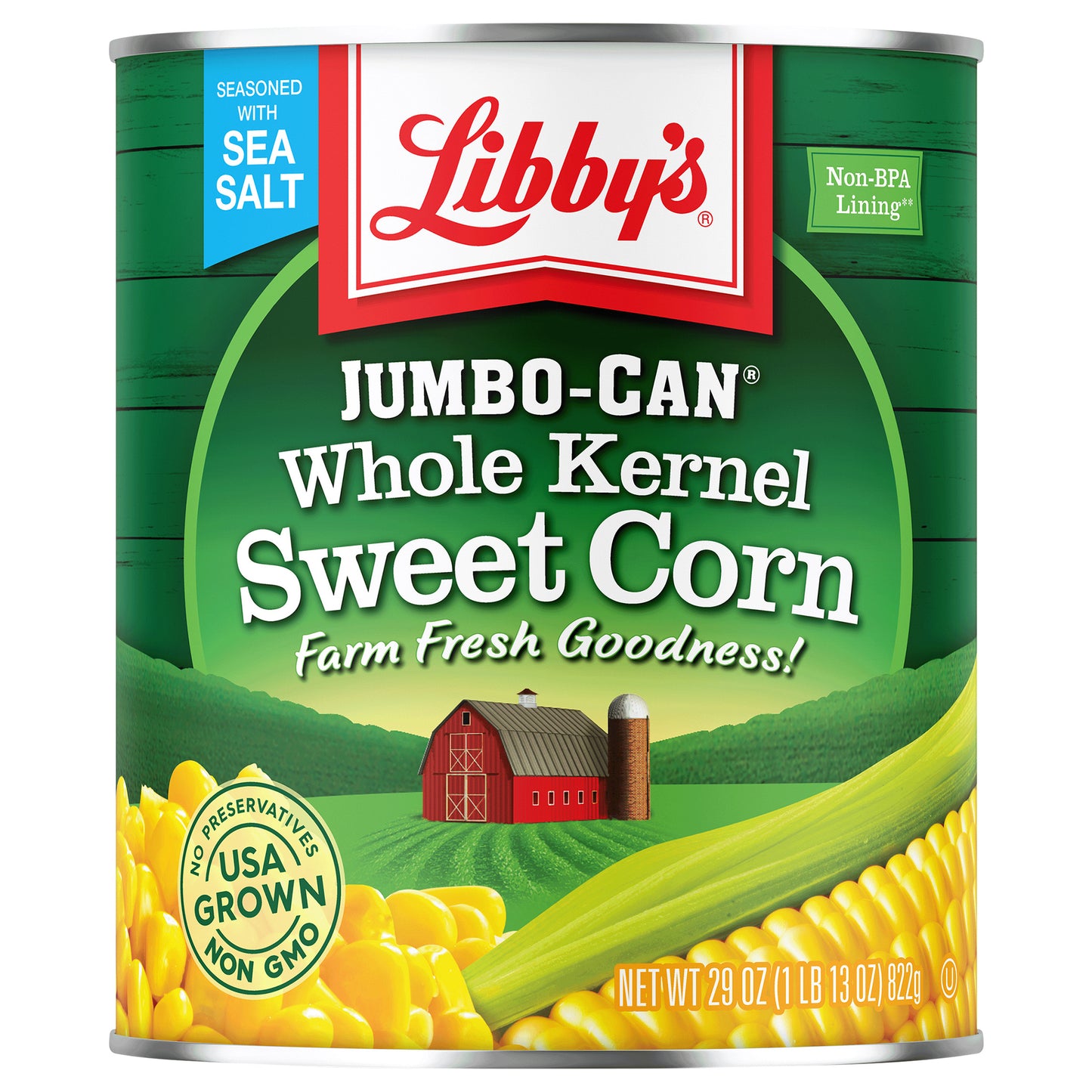Libby's Whole Kernel Sweet Corn, 29 oz, Jumbo-Can