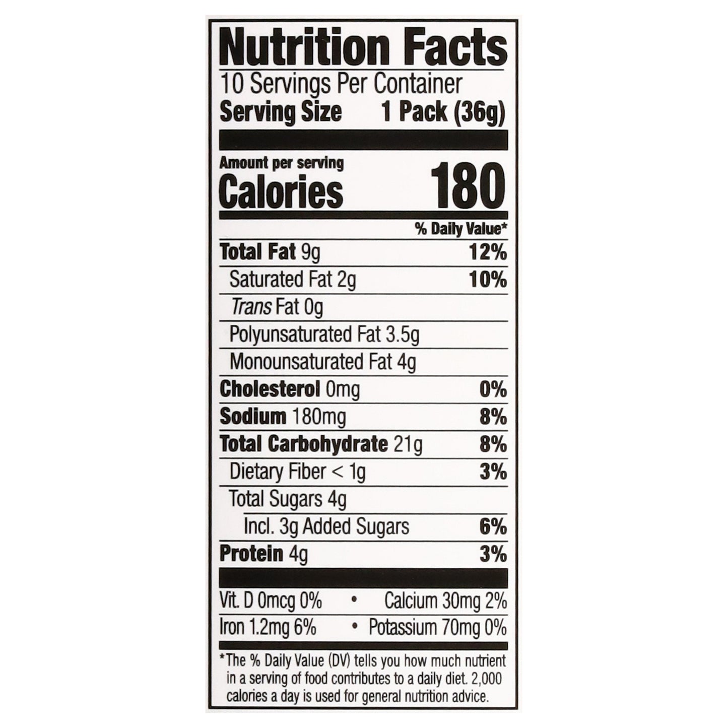 Lance Malt Peanut Butter Sandwich Crackers Pack 10 - 1.29 oz Packs