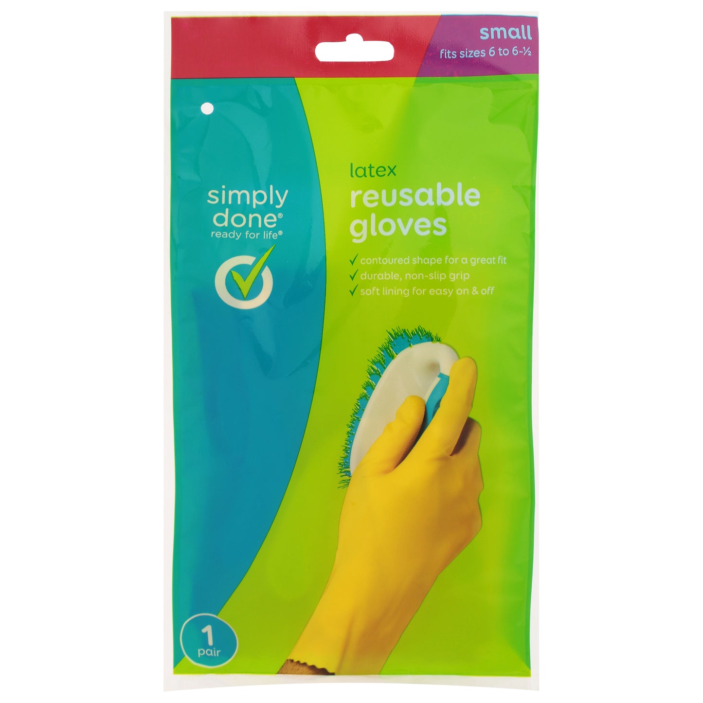 Simply Done Latex Reusable Gloves Small 1 pr