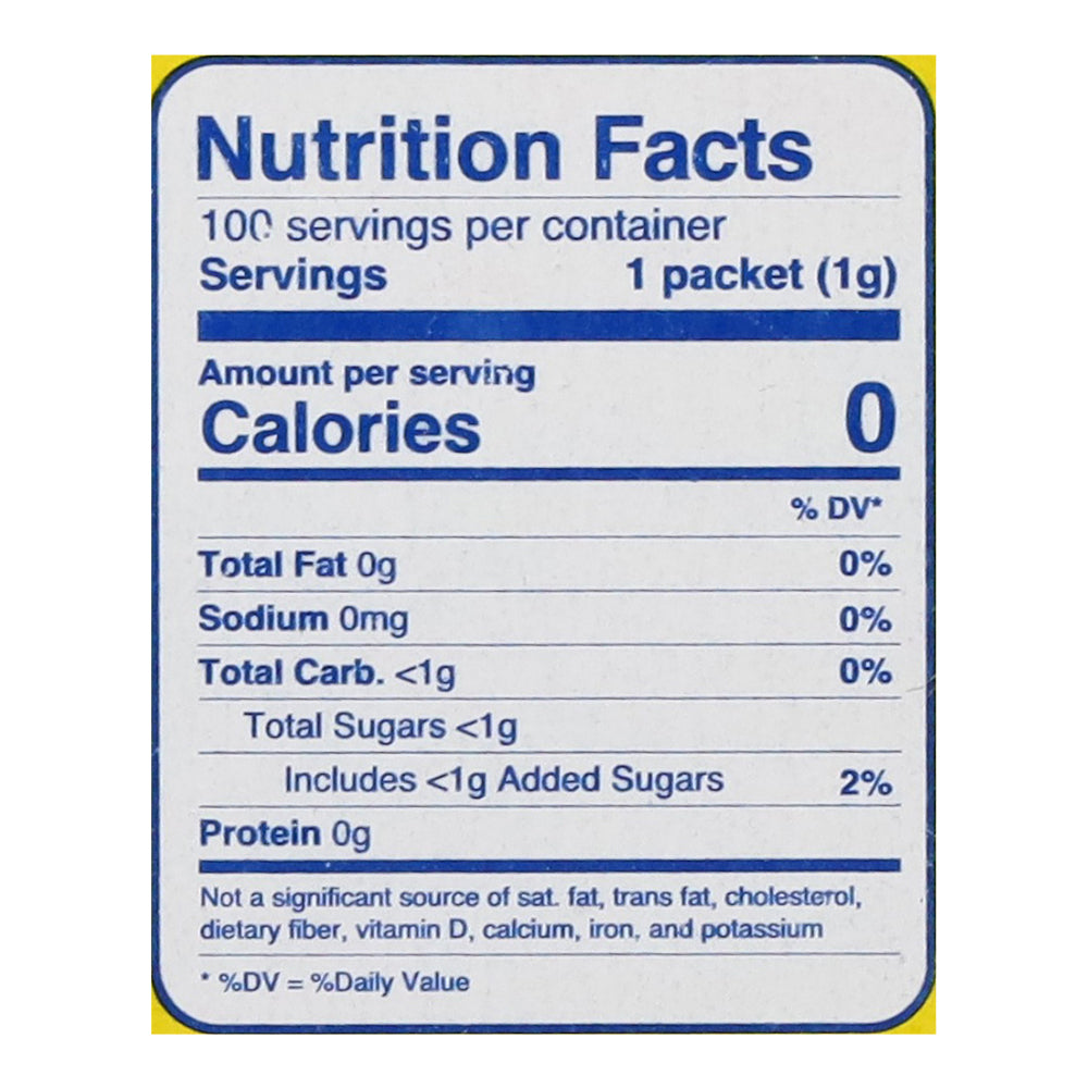 Splenda® Zero Calorie Sweetener Packets
100ct