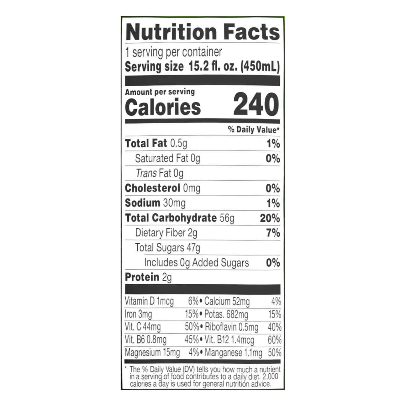 Bolthouse Farms Fruit Juice Smoothie, Green Goodness, 15.2 fl. oz. Bottle