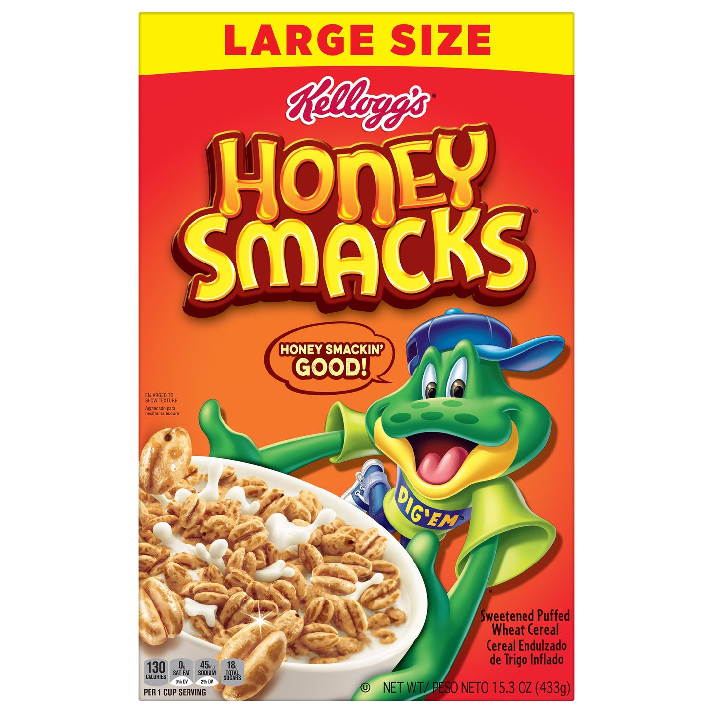 Honey Smacks Large Size Cereal 15.3 oz