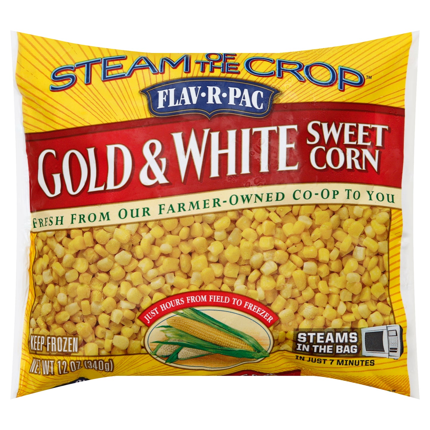 Flav R Pac Corn 12 oz - GOLD & WHITE SWEET CORN