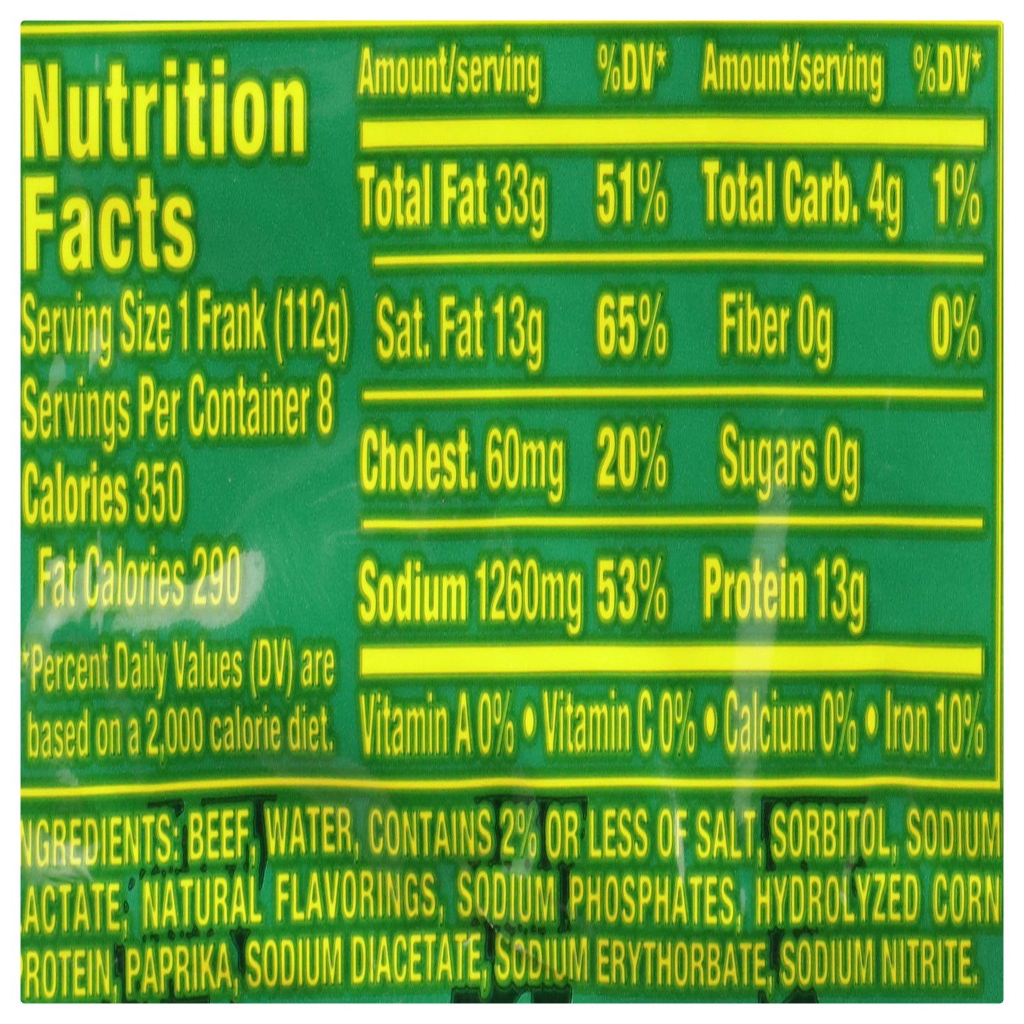 Nathan's Family Pack Colossal Quarter Pound Beef Franks 32 oz