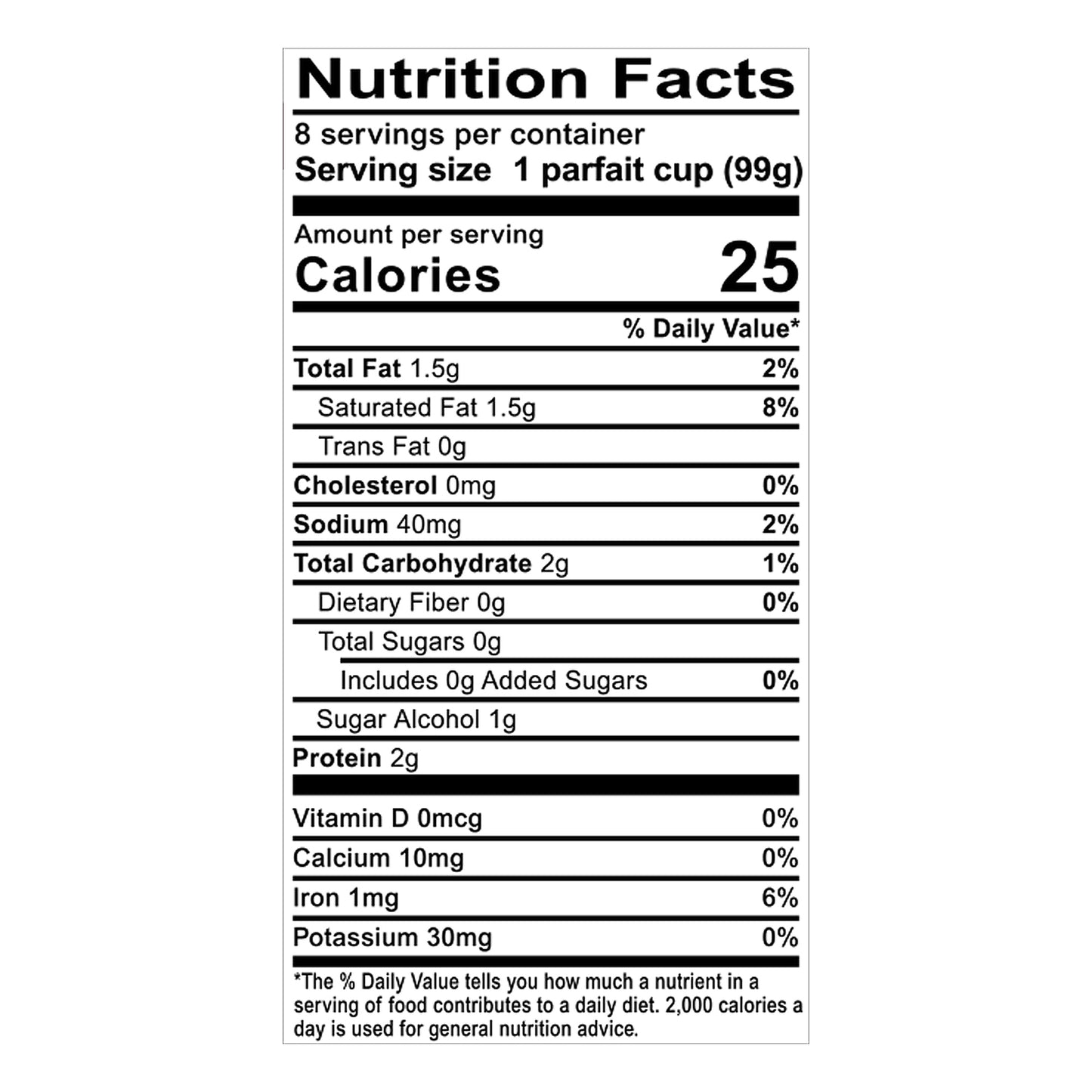 Senor Rico Sugar Free Parfaits 8pk