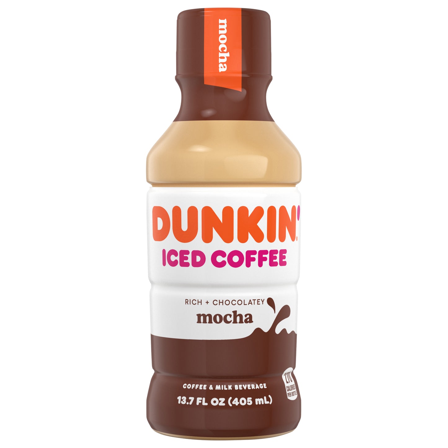 Dunkin' Mocha Iced Coffee Bottle, 13.7 fl oz