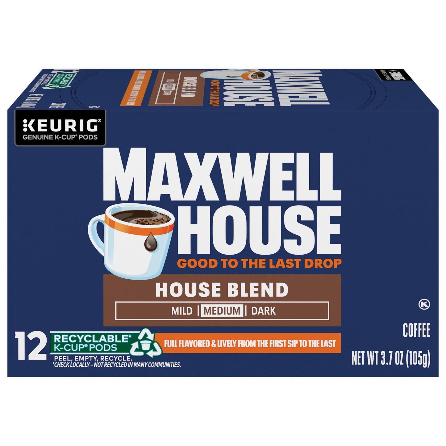 Maxwell House House Blend Medium Roast K-Cup® Coffee Pods, 12 ct. Box