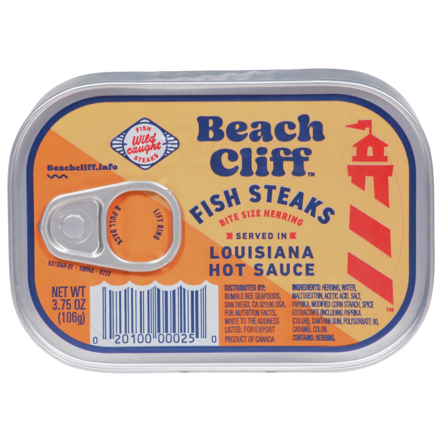 Beach Cliff Louisiana Hot Sauce Fish Steaks Bite size. 3.75 oz
