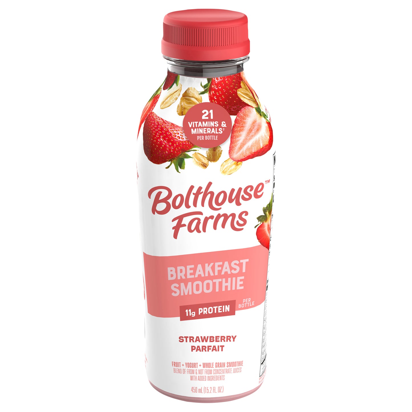 Bolthouse Farms Fruit Smoothie, Strawberry Parfait, 15.2 fl. oz. Bottle