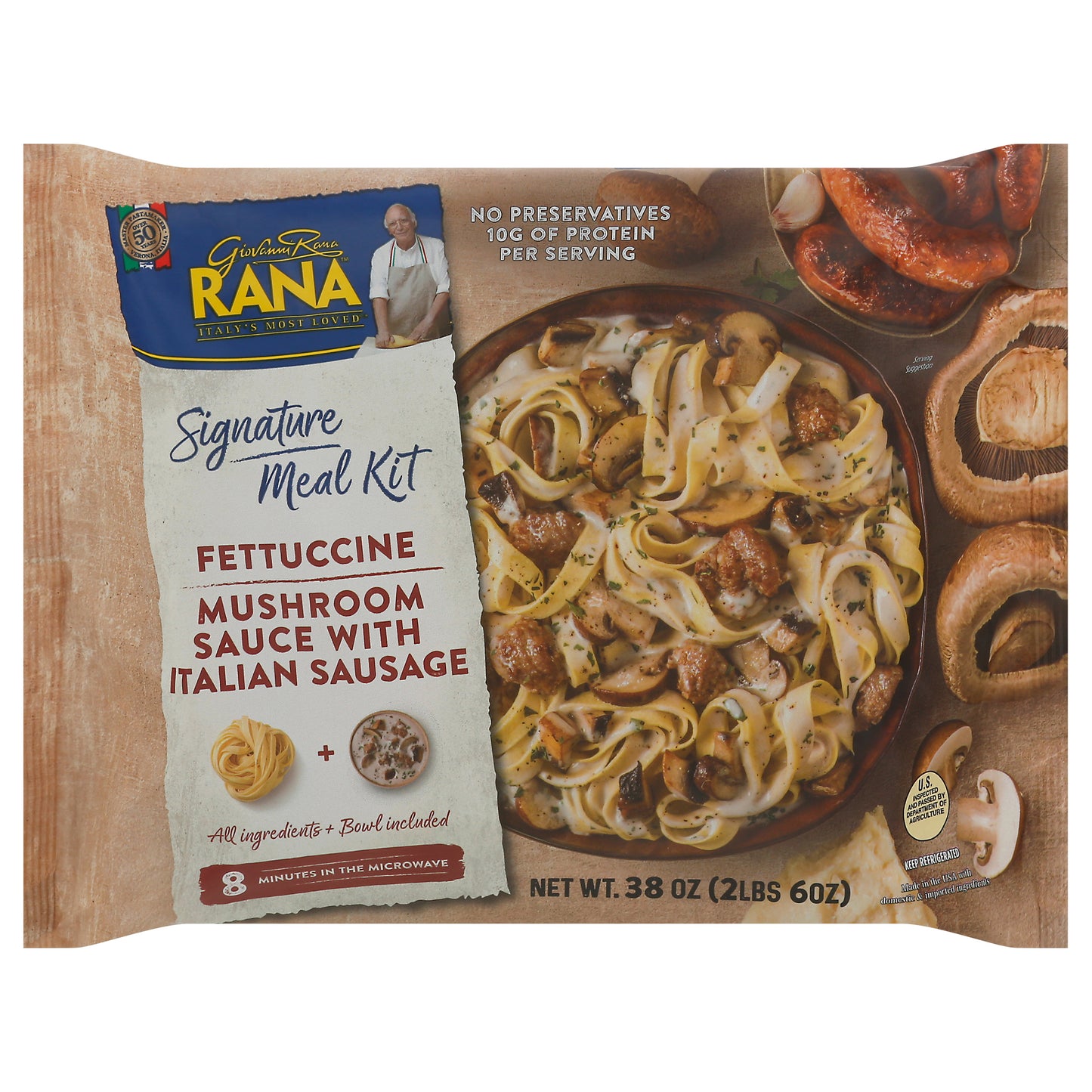 Rana Fettucine Mushroom Sauce with Italian Sausage Signature Meal Kit 38 oz